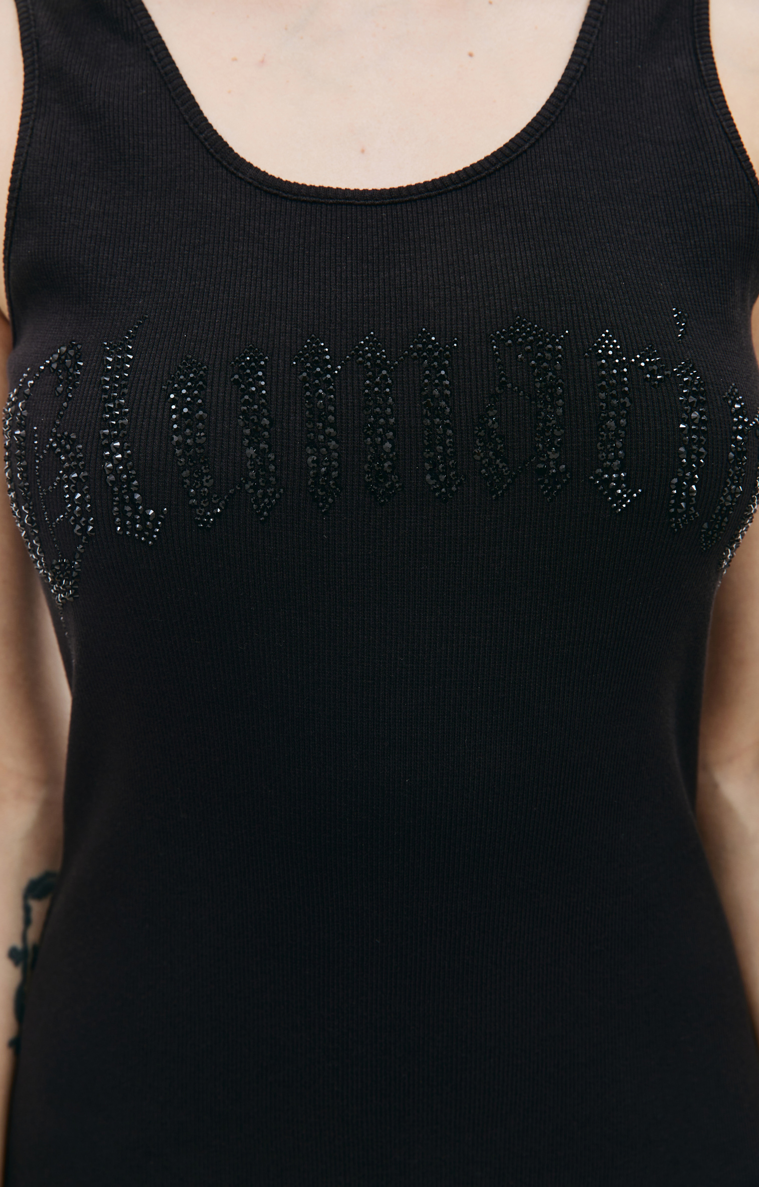 Blumarine Black crystal-cut maxi dress