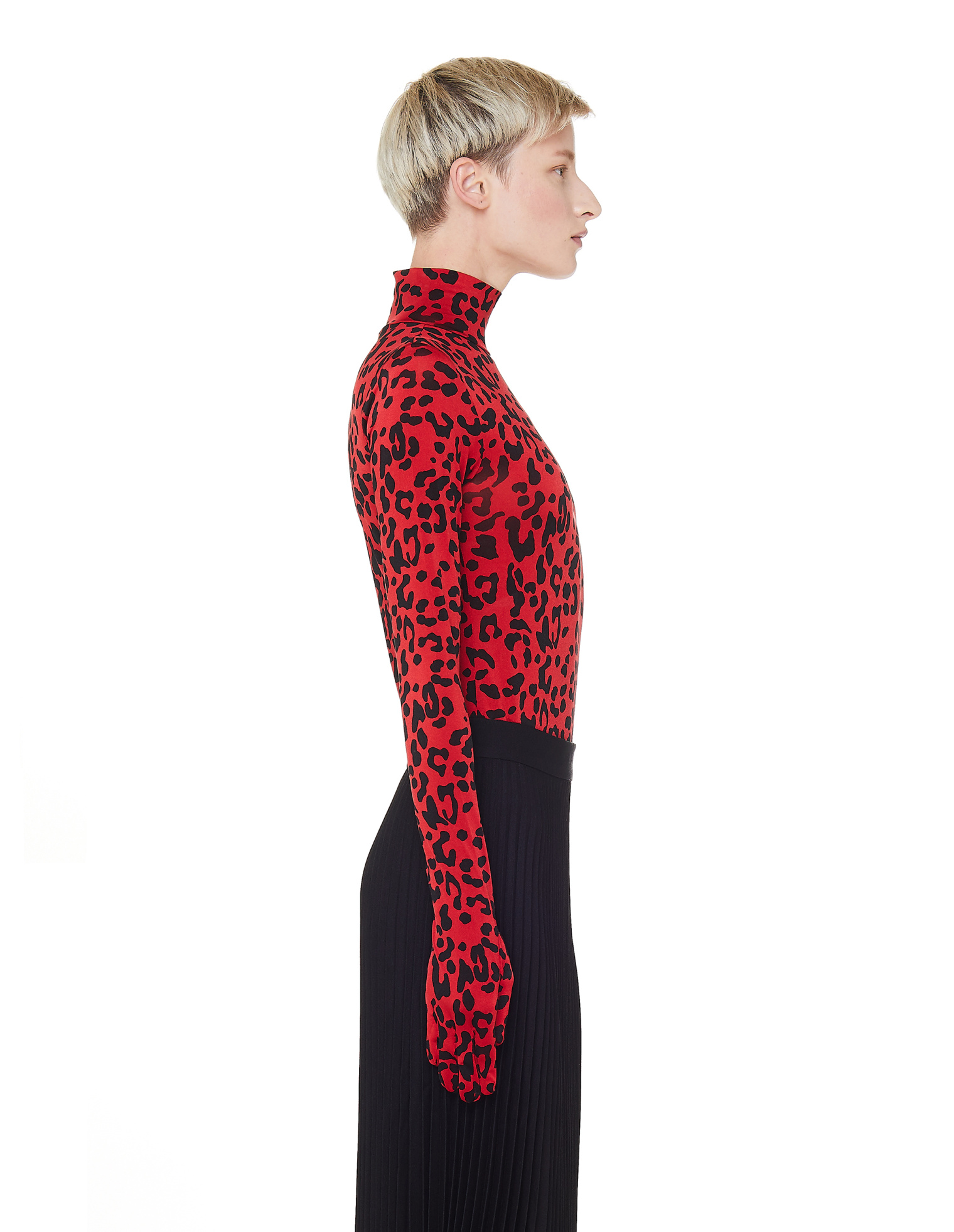 VETEMENTS Red Leopard Bodysuit