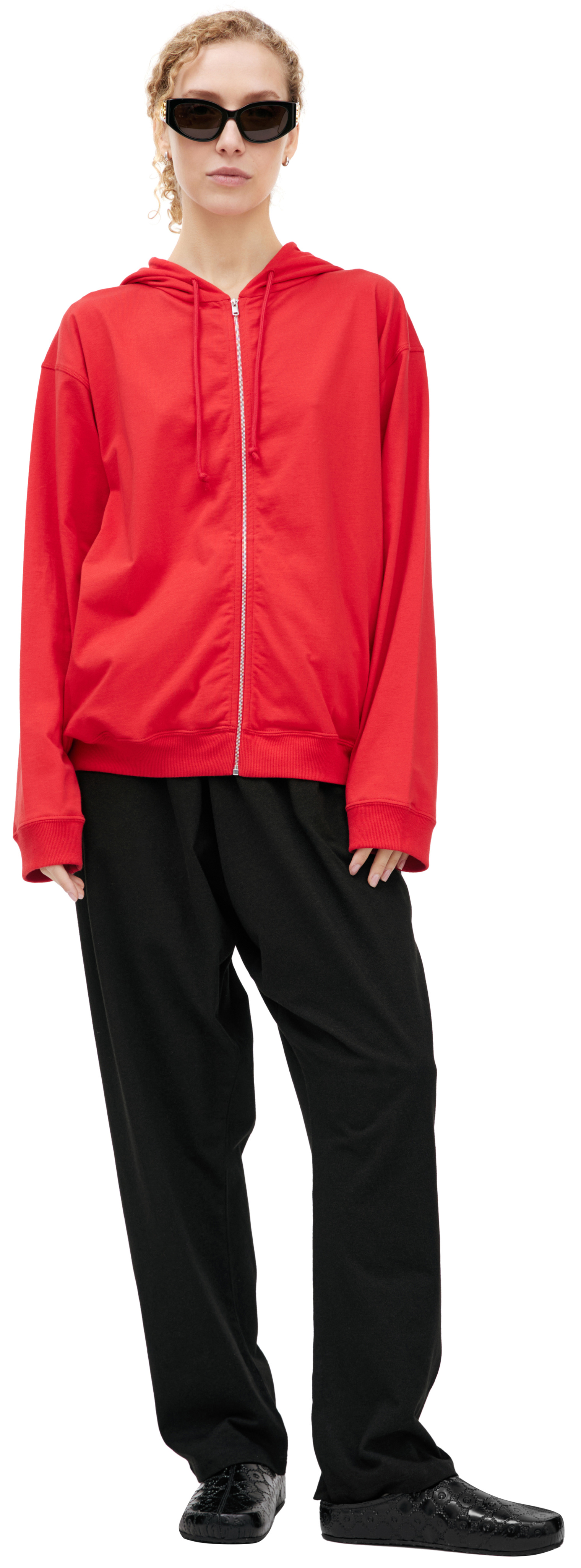 The Row Red hoodie with zipper