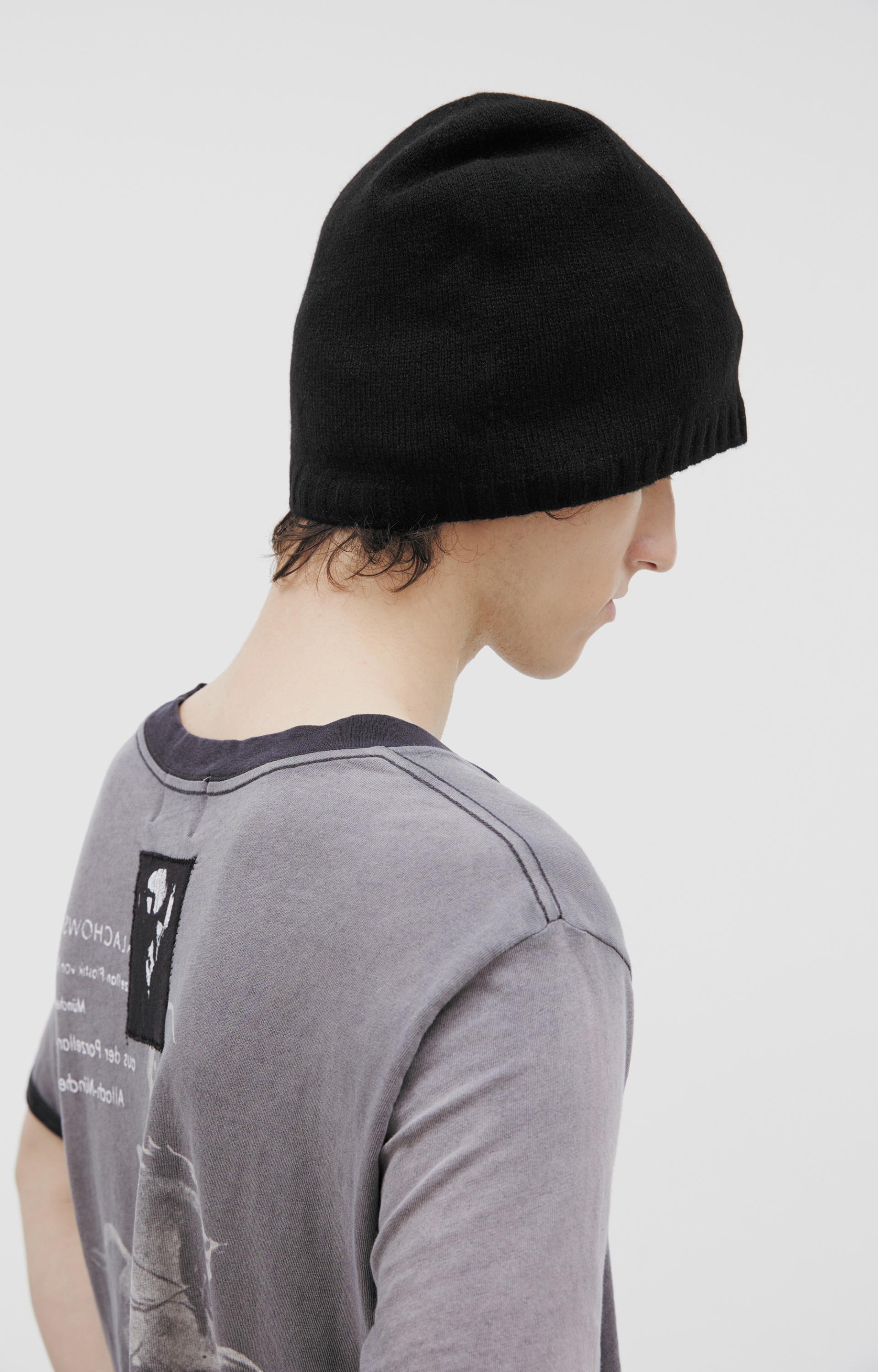 Ziggy Chen Black cashmere beanie