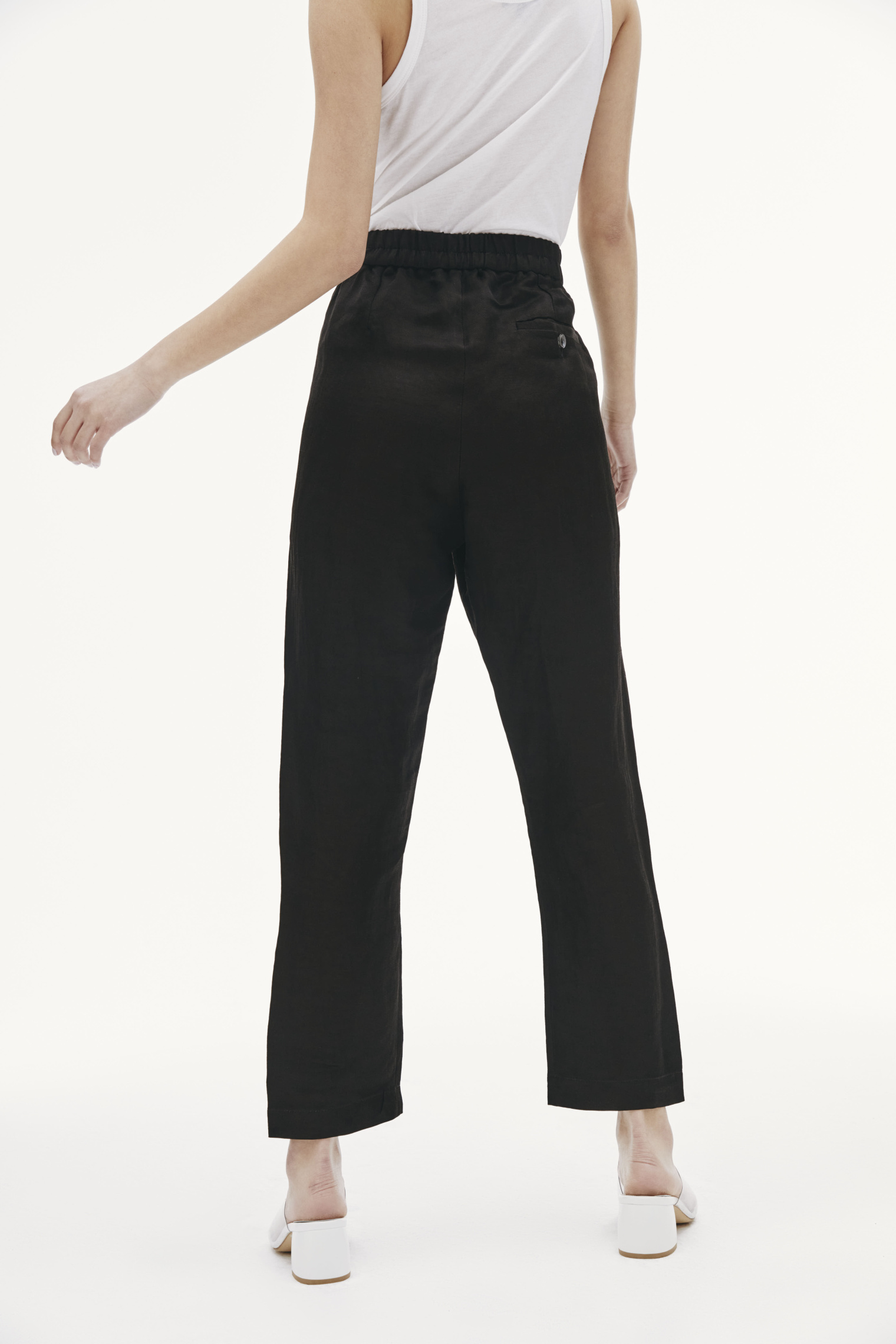 Ann Demeulemeester Black Linen Trousers