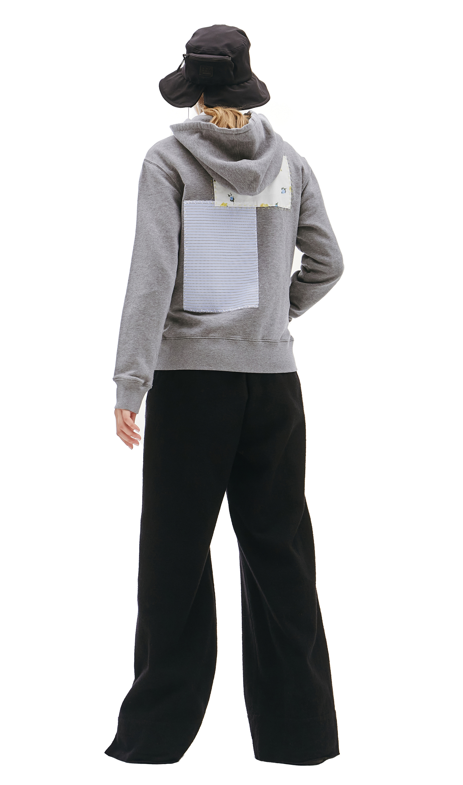 Golden Goose Grey Hoodie With Patches