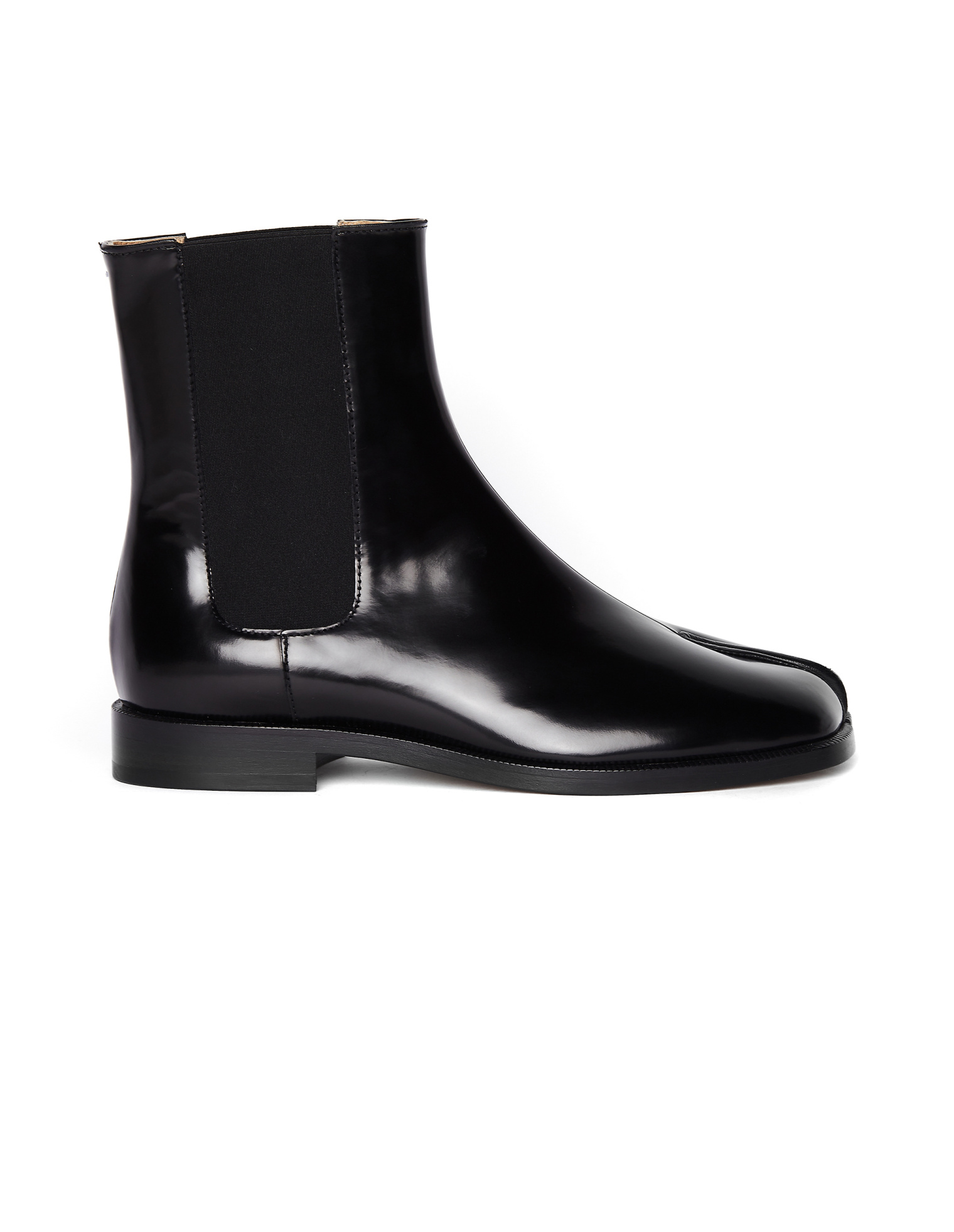 Maison Margiela Черные лакированные ботинки Tabi