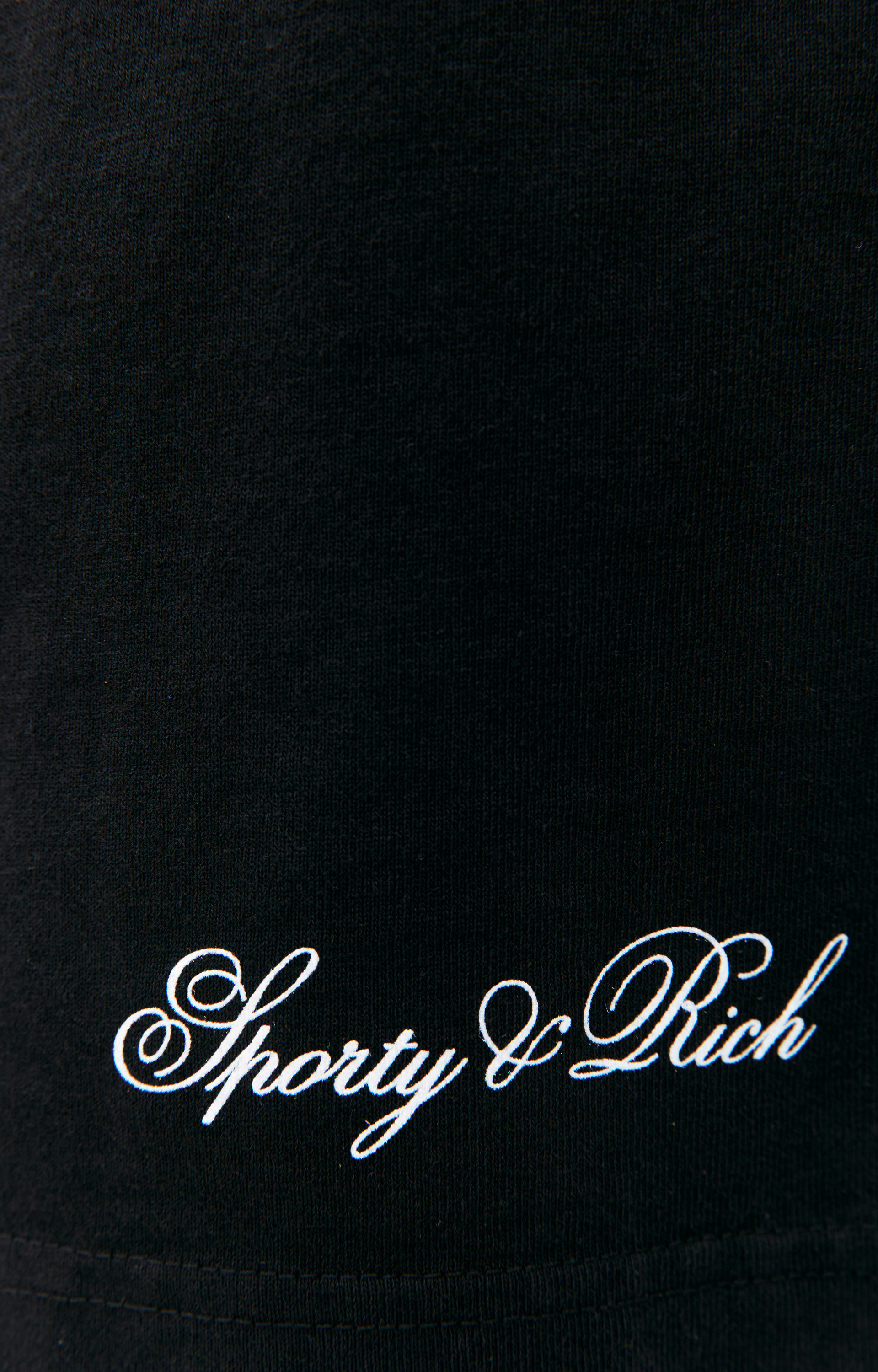 SPORTY & RICH Black Cursive shorts