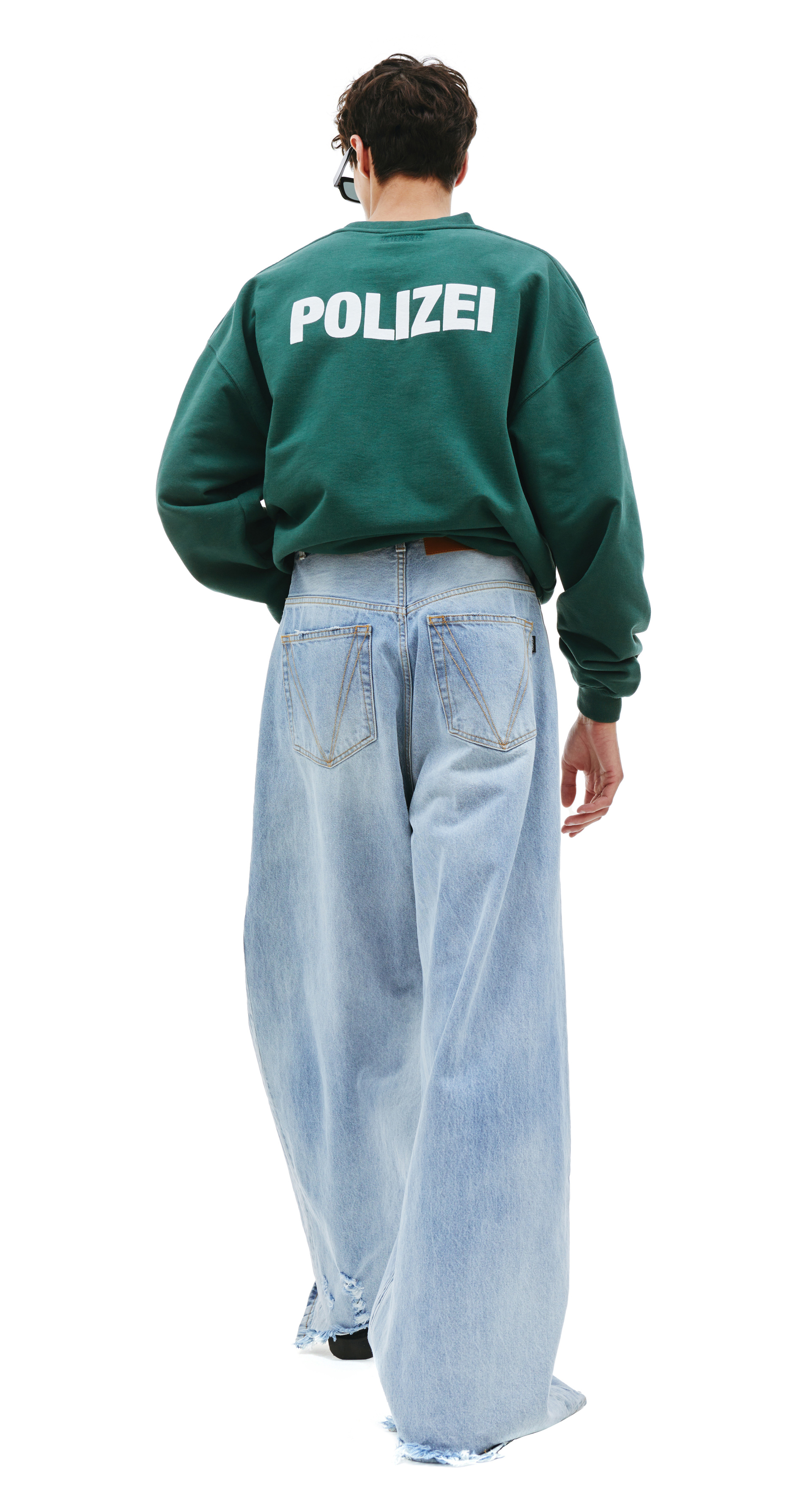 VETEMENTS Distressed wide-leg jeans