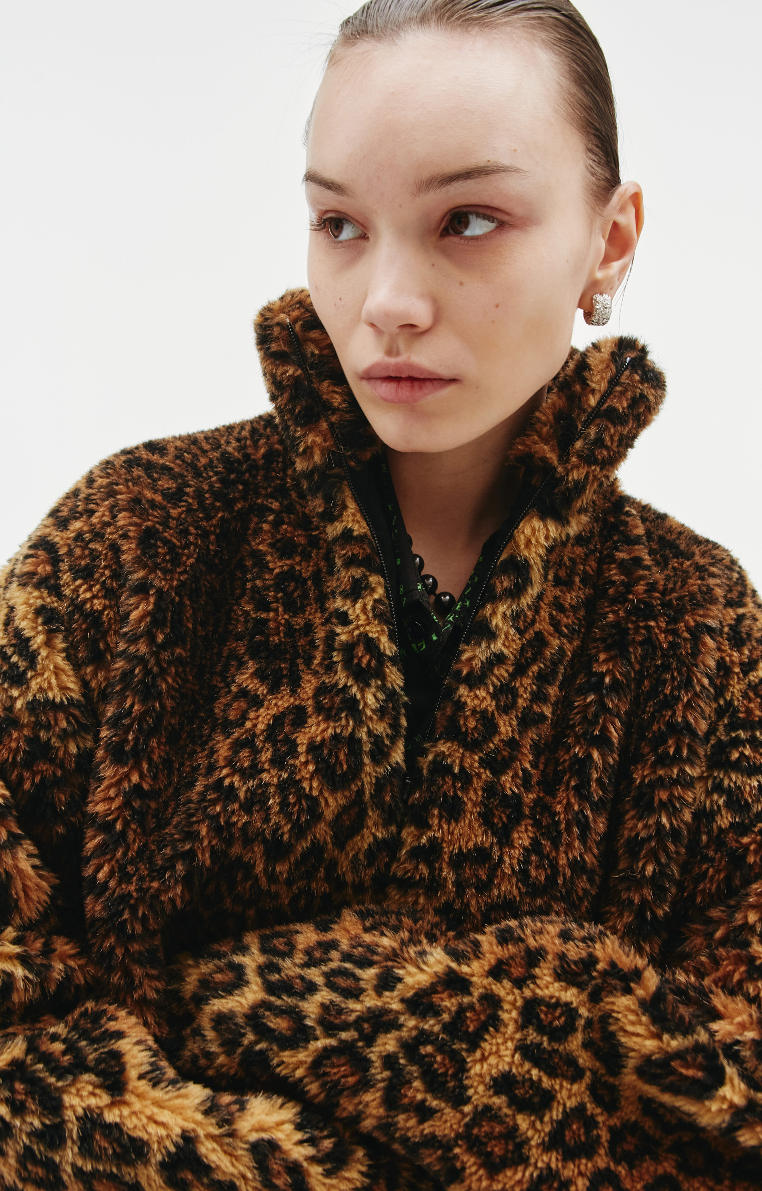 Balenciaga Leopard-print Faux Fur Jacket