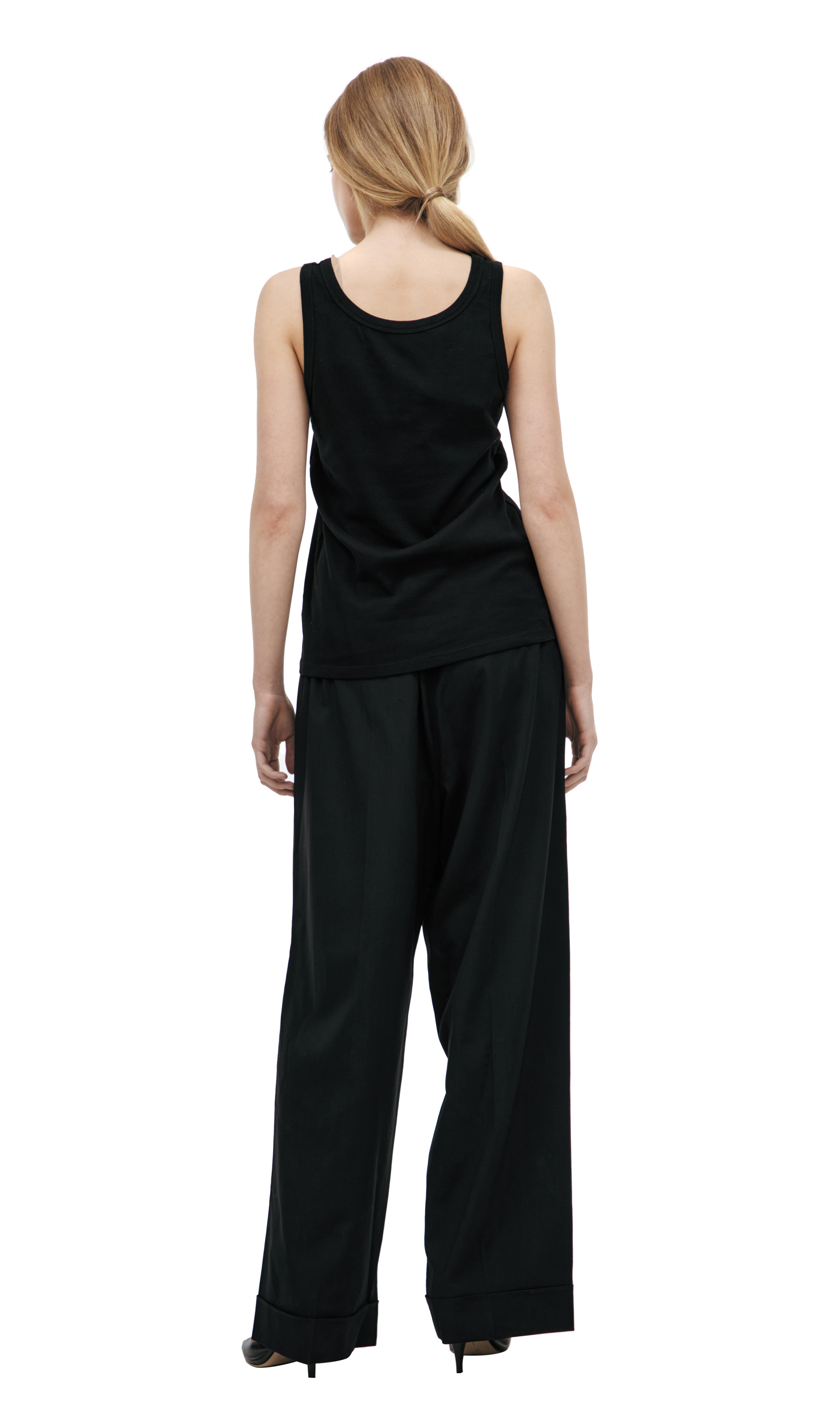 The Row Black cotton top