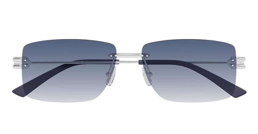 Bottega Veneta Rectangular Metal Sunglasses