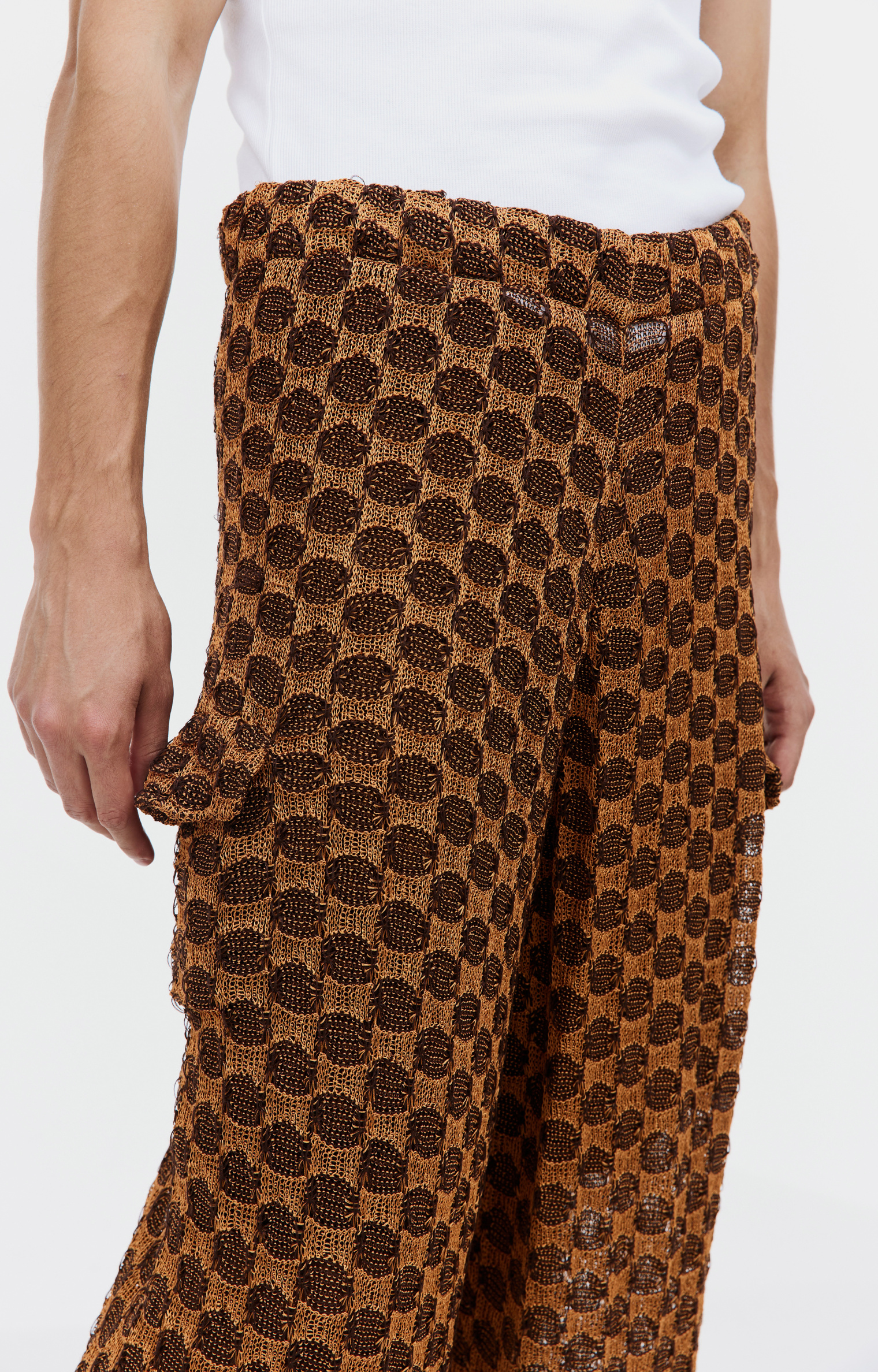 Isa Boulder Checkered knit cargo trousers