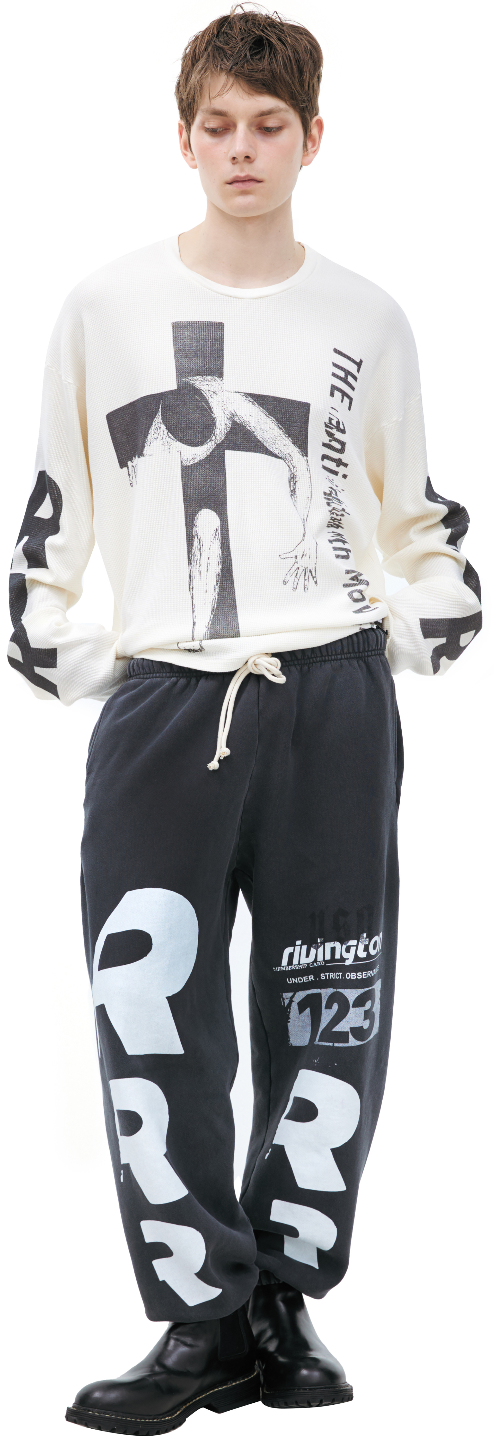 RRR123 Cotton logo sweatpants