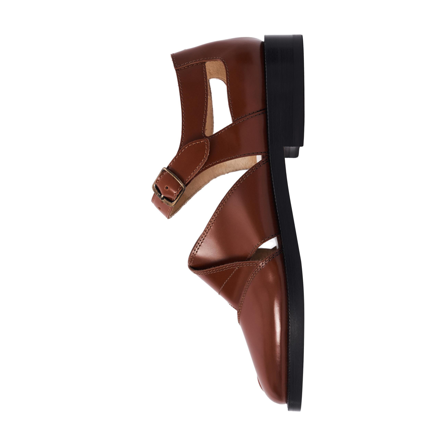 Maison Margiela Brown Leather Tabi Sandals