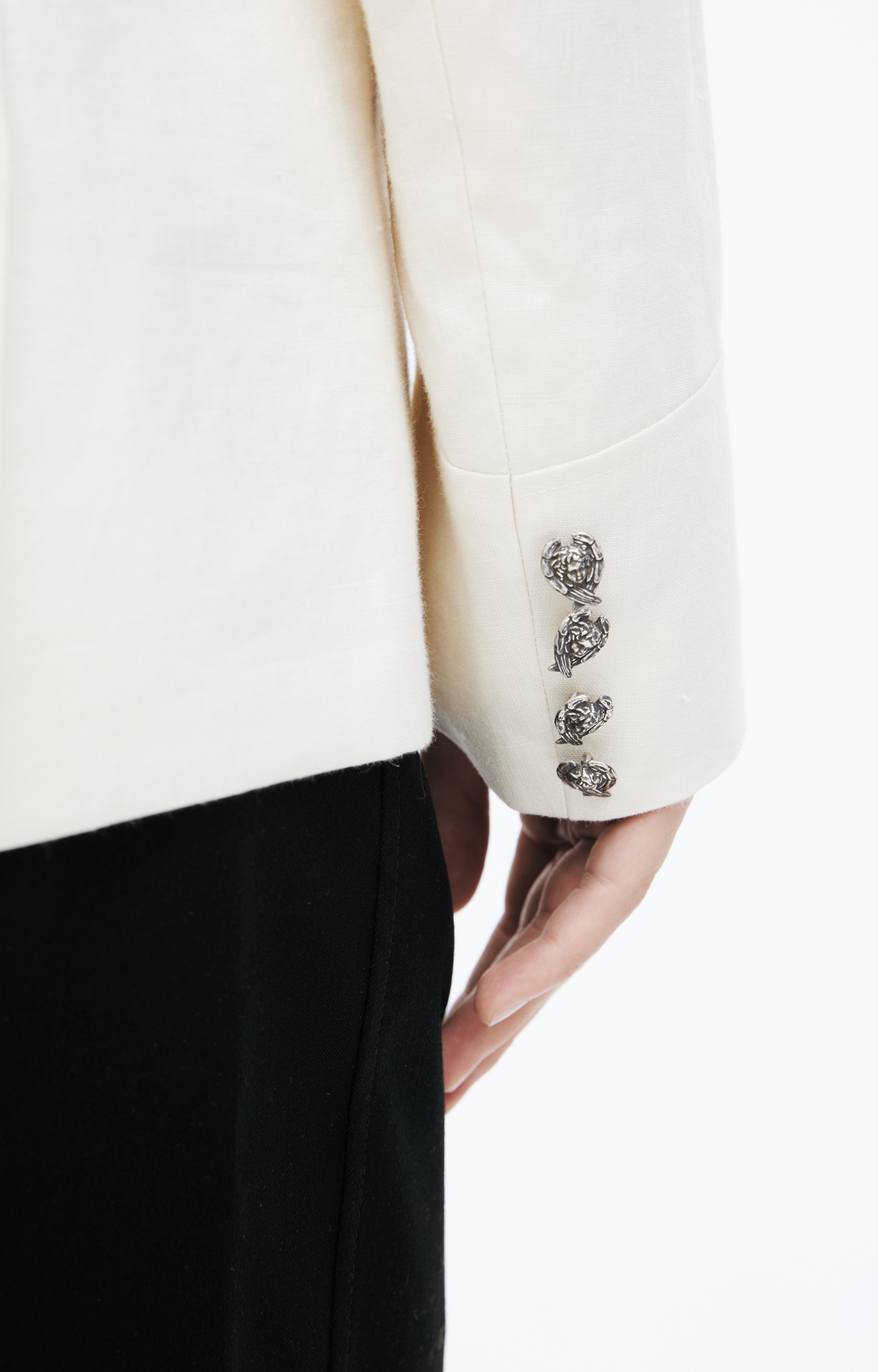 Enfants Riches Déprimés Grey Linen Blazer