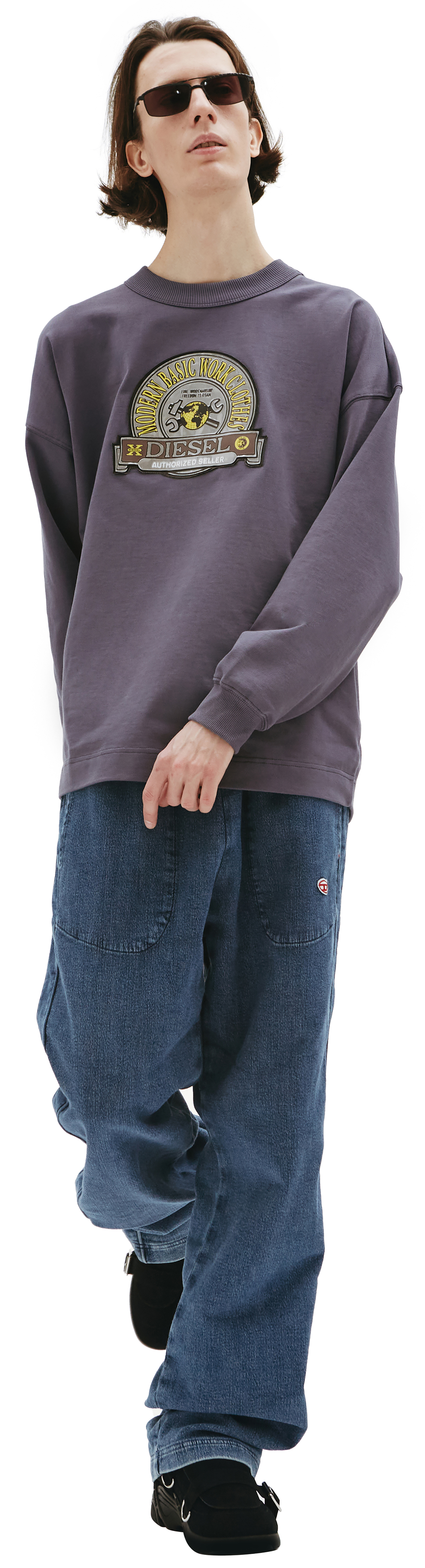 Diesel Cotton sweatshirt with patch