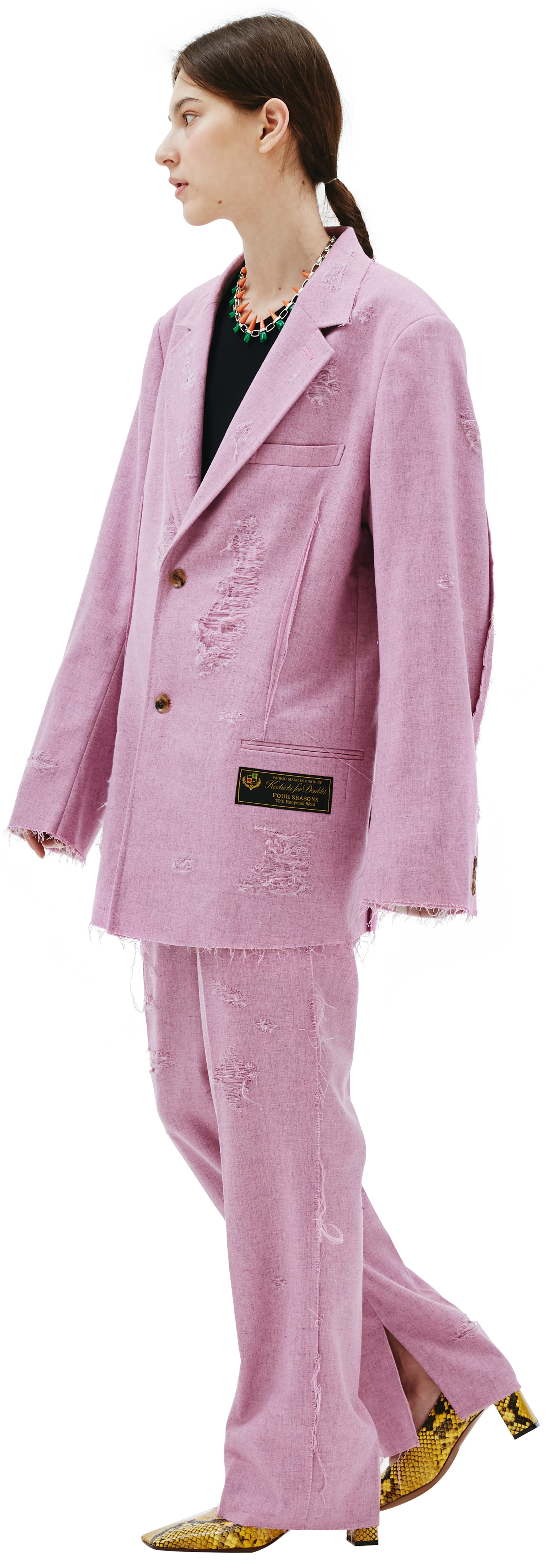 Doublet Recycle wool damaged jacket