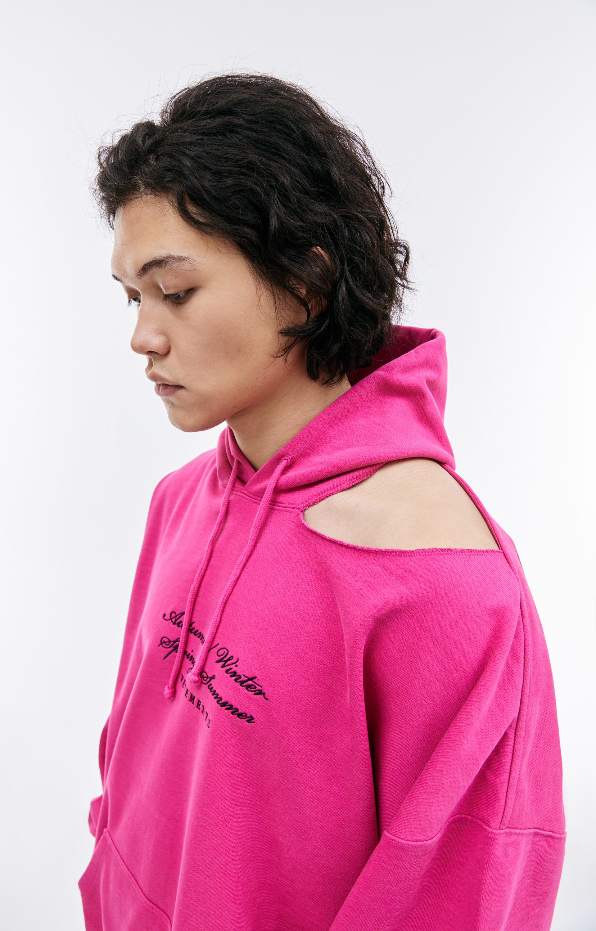VETEMENTS Pink oversized hoodie