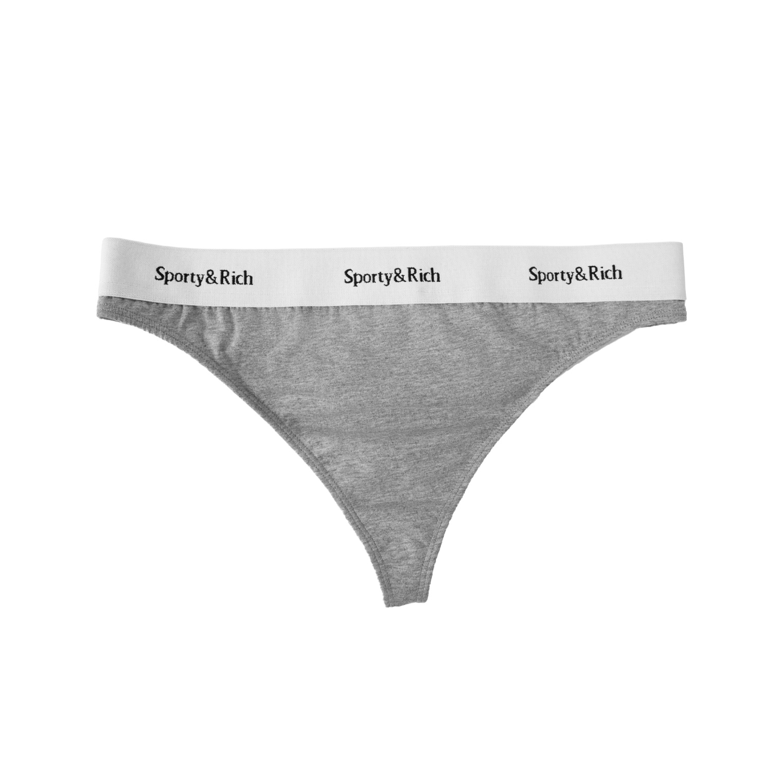 SPORTY & RICH Grey Serif thong