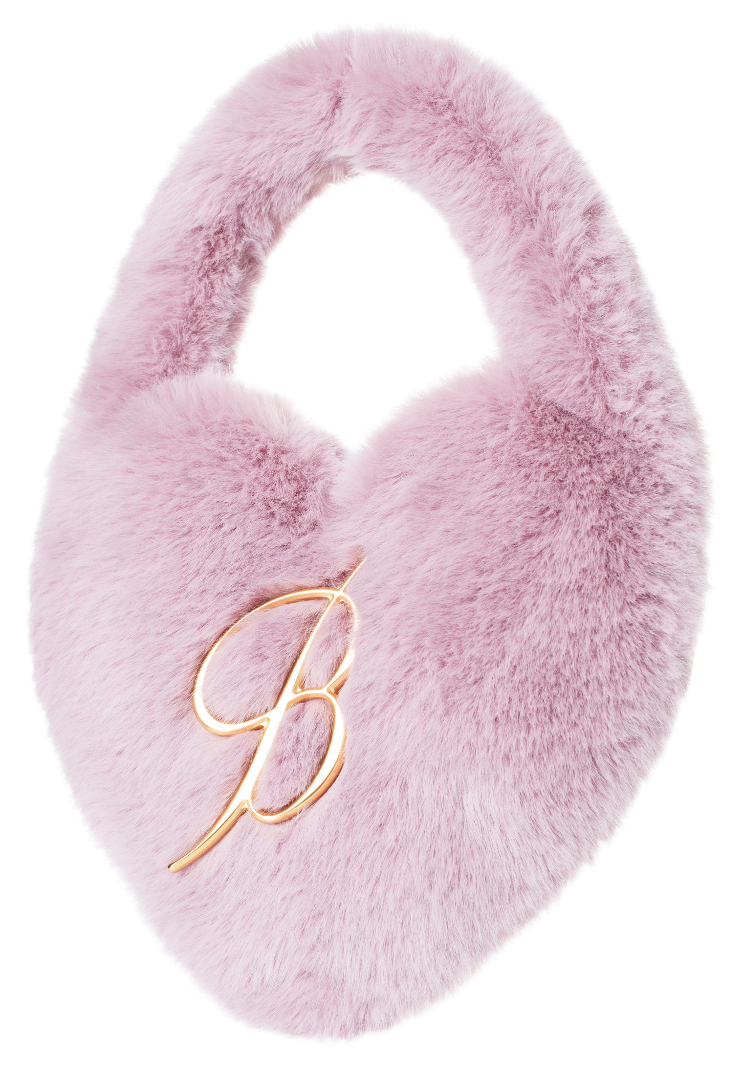 Blumarine Pink Faux-fur Heart Bag