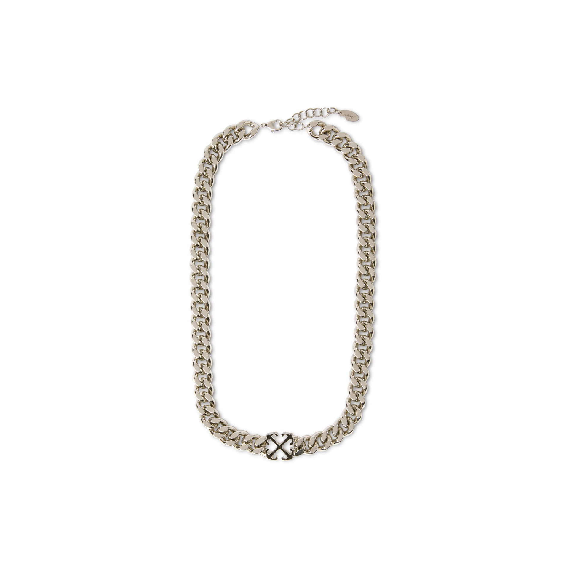 Off White Enamel Arrow Necklace