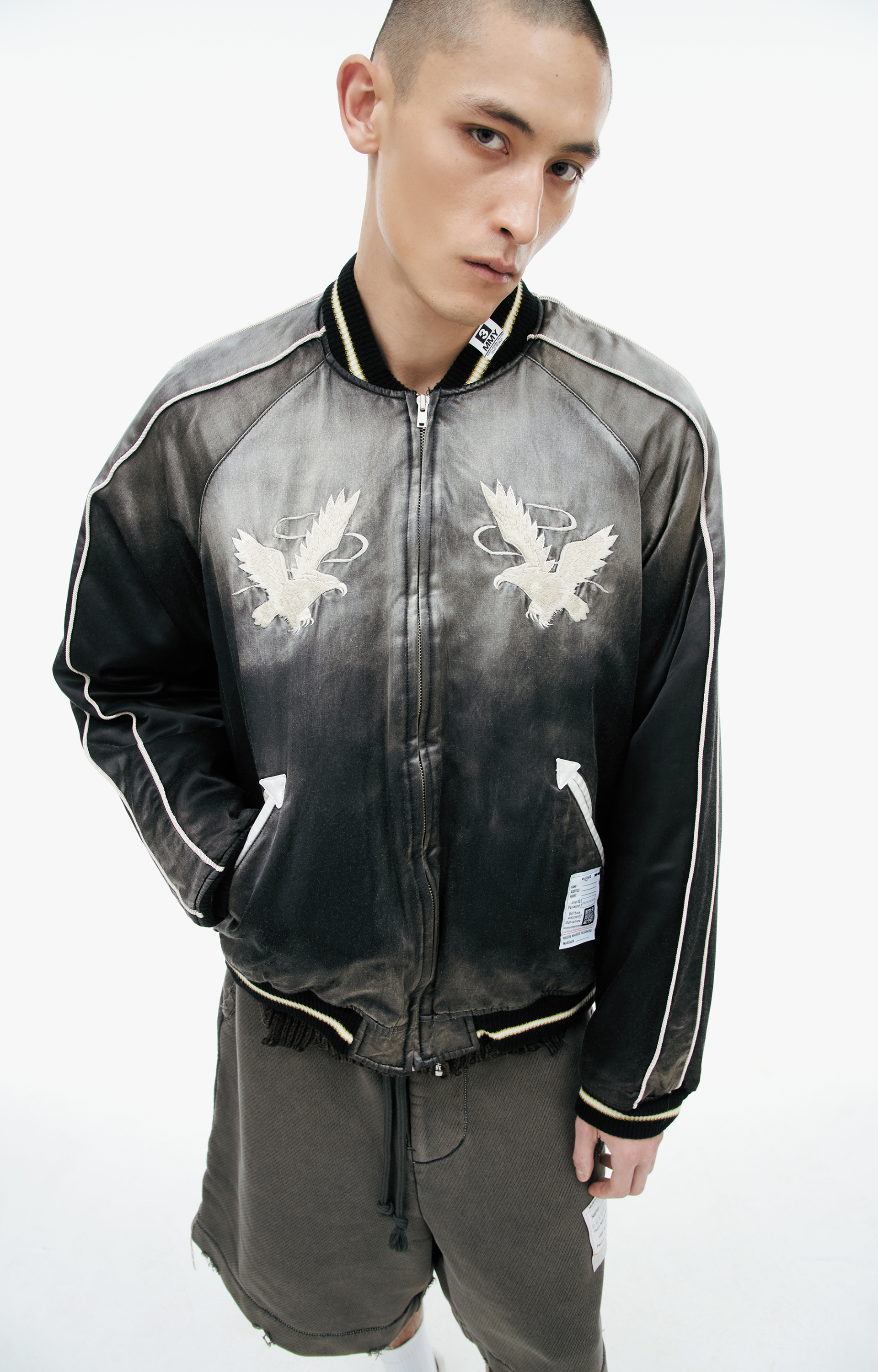 Maison Mihara Yasuhiro Cotton bomber with patches