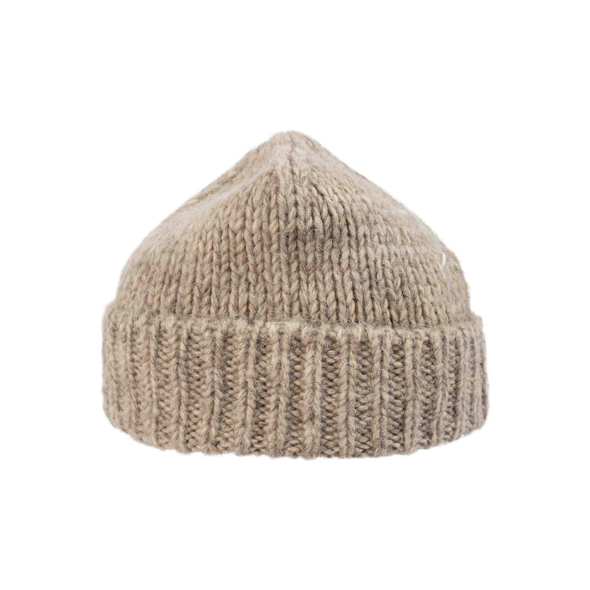 Maison Margiela Beige Cotton and Wool Beanie