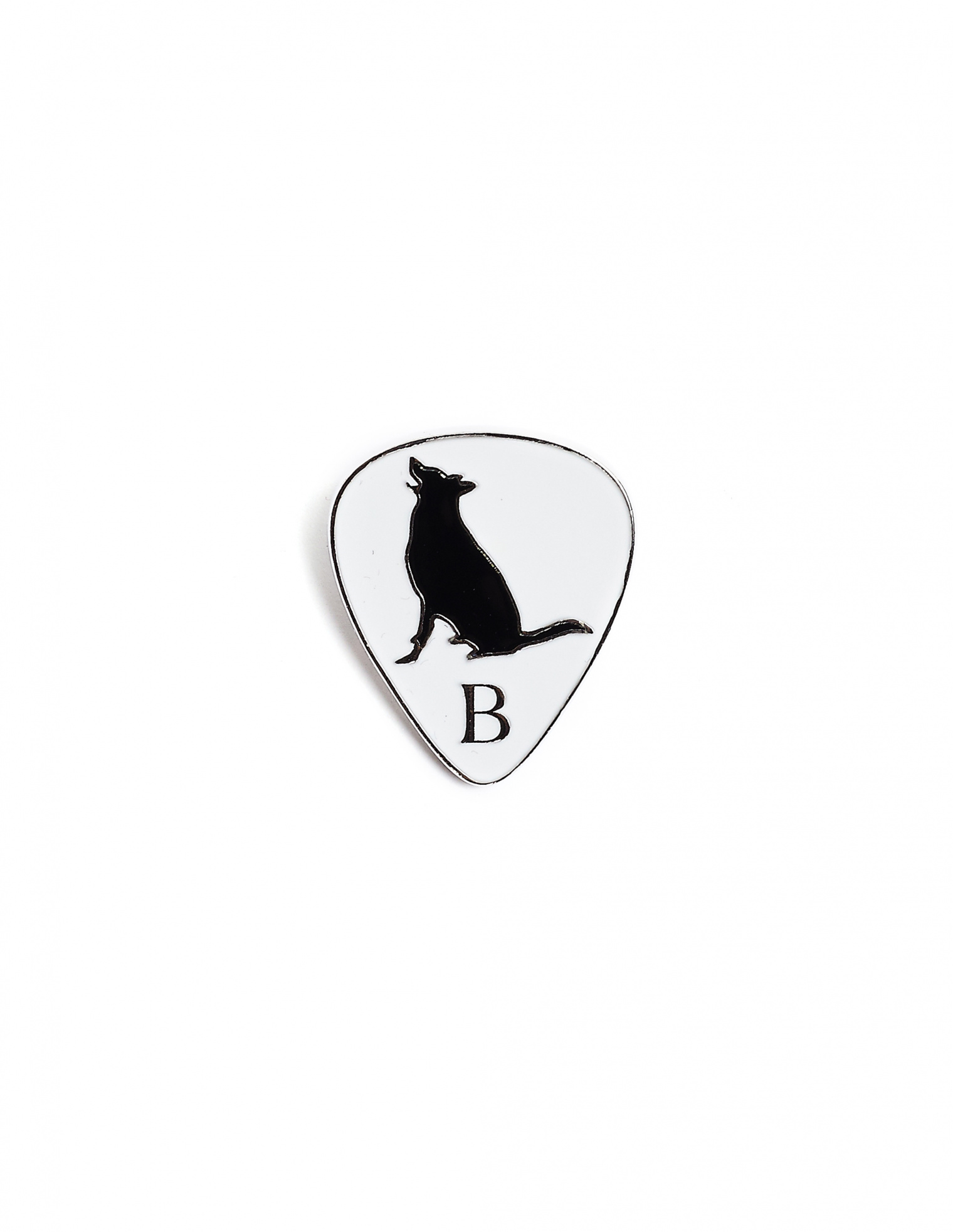 Yohji Yamamoto White Guitar Pick Pin Badge