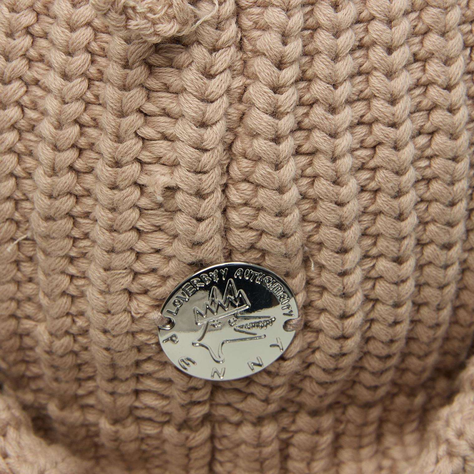 Buy CHARLES JEFFREY LOVERBOY men beige coarse-knit beanie for $305