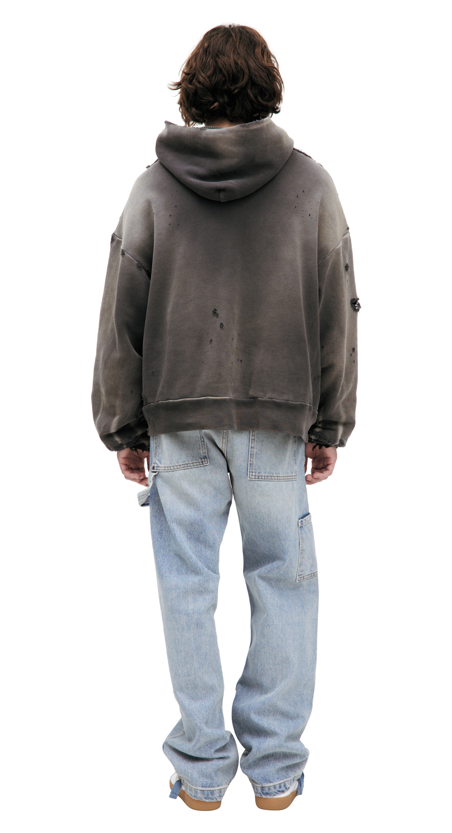 Saint Mxxxxxx Grey logo hoodie