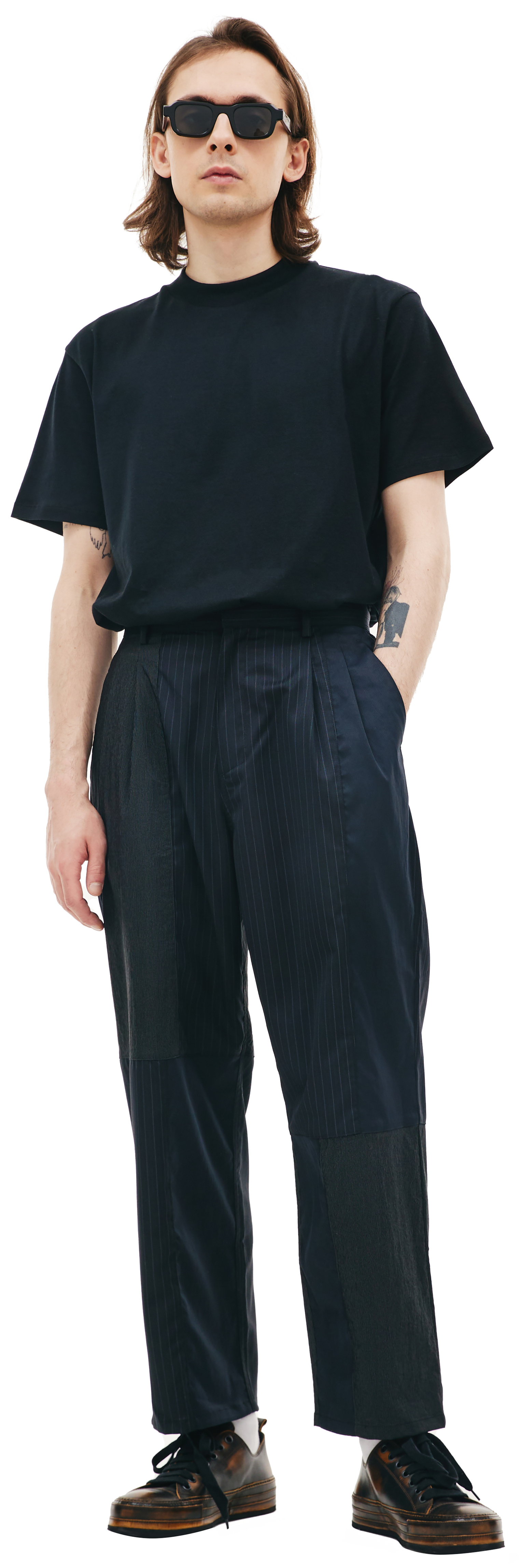 KIMMY Striped patchwork trousers