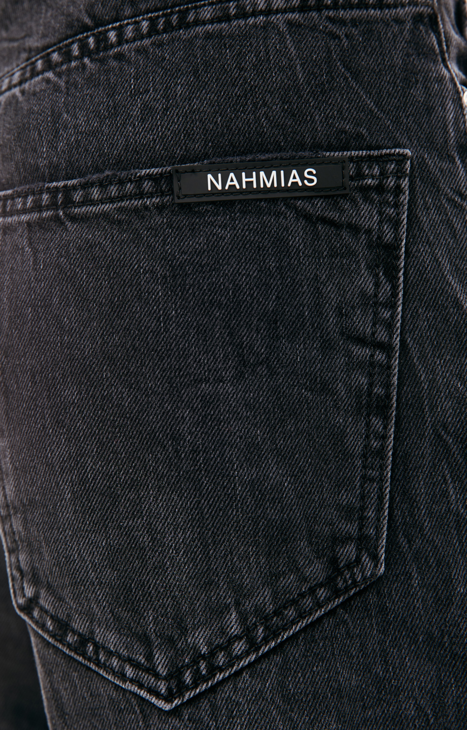 Nahmias Nahmias x Kodak Black logo-patch wide leg jeans