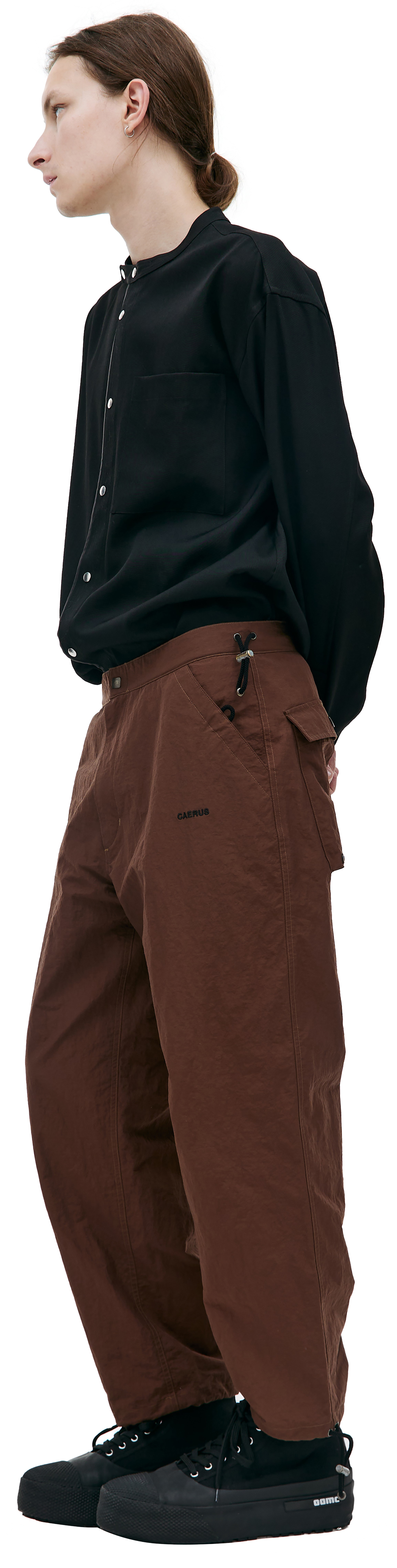 CAERUS Brown nylon trousers