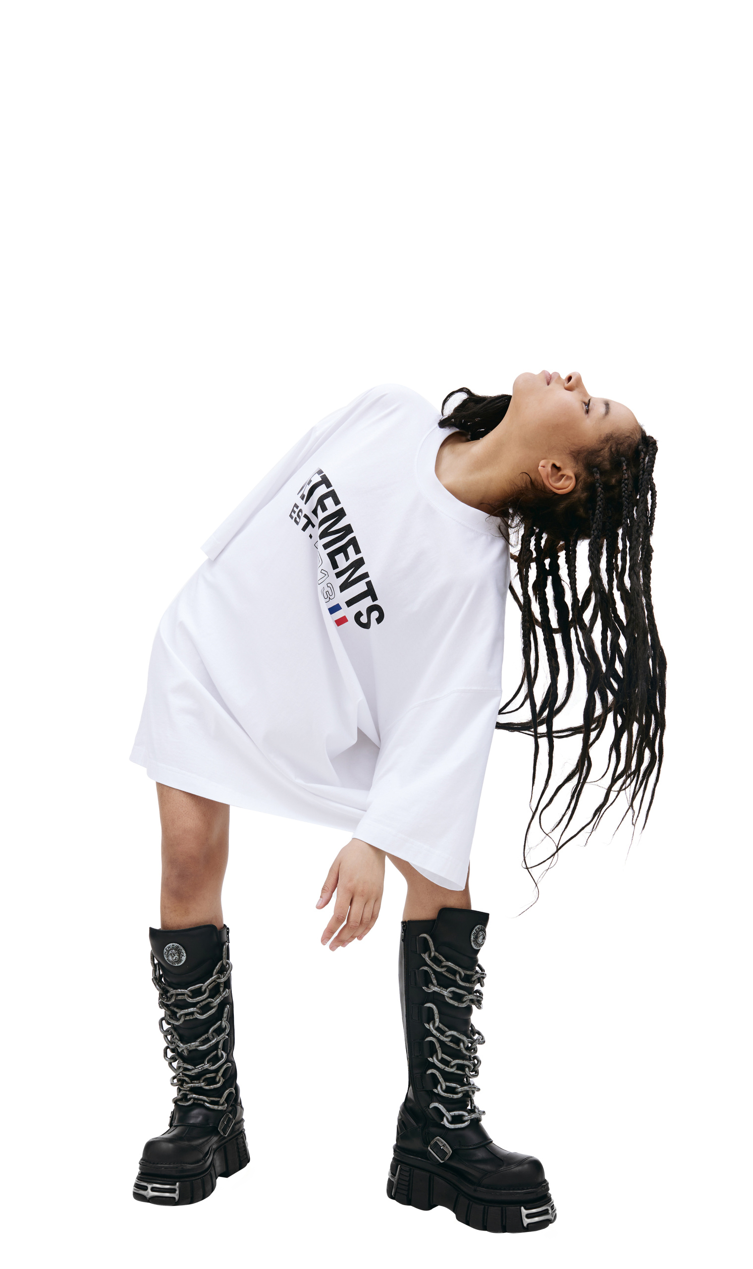 VETEMENTS Оверсайз футболка с принтом