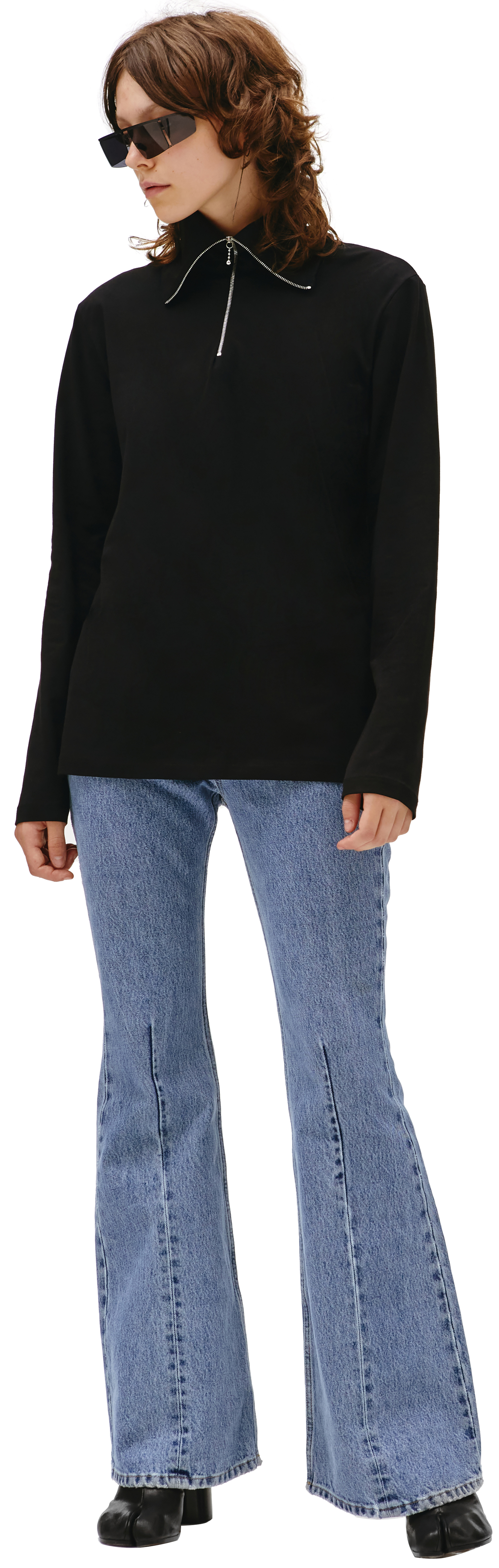 Jil Sander Zip Collar Cotton Longsleeve