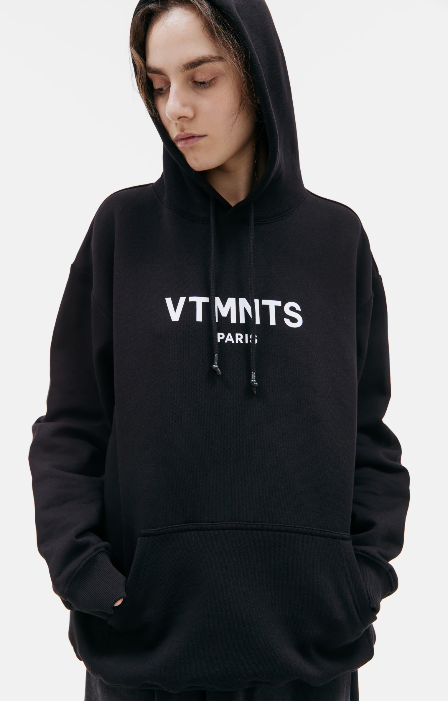 VTMNTS Black Printed Hoodie