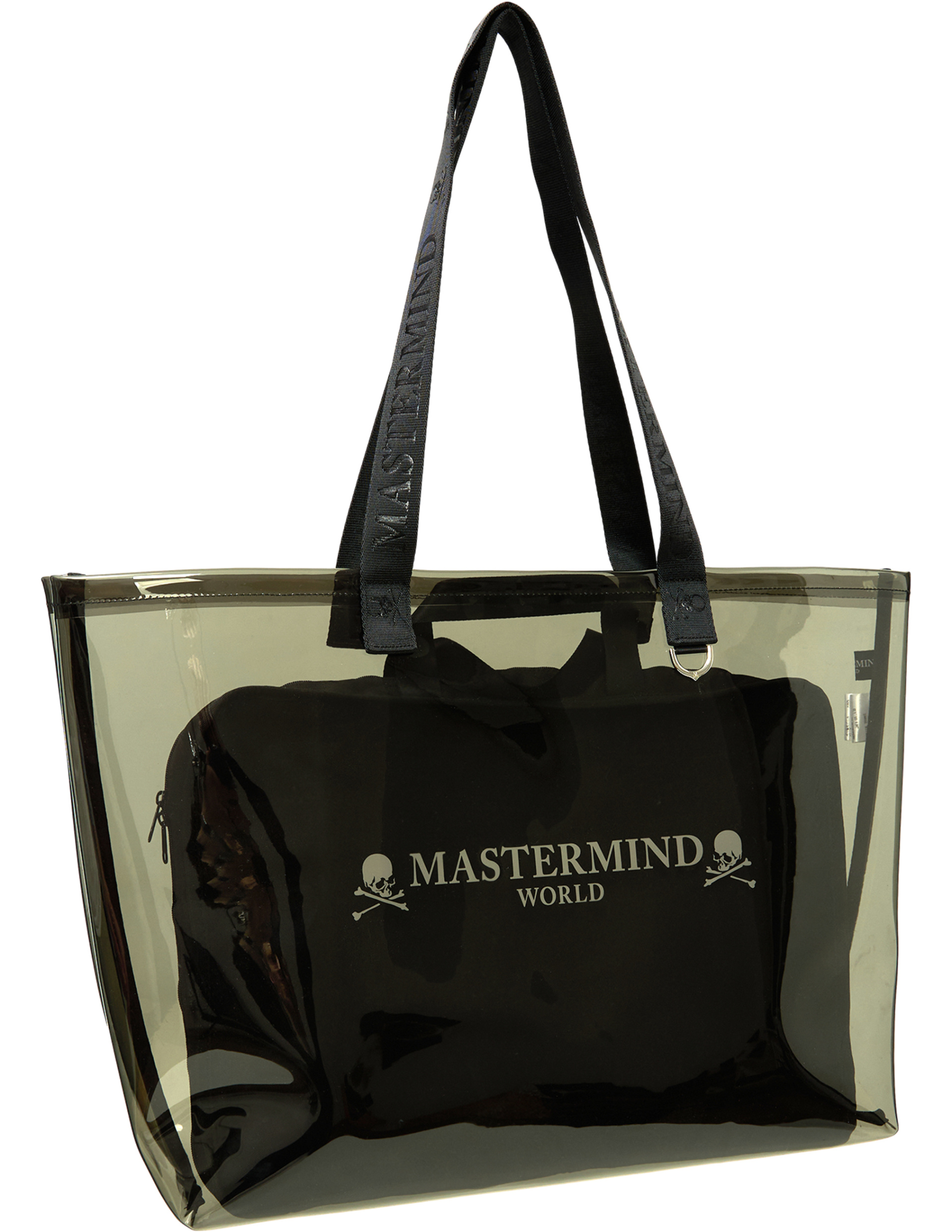 Mastermind WORLD Сумка-MW26SE1-BA001 прозрачная,тонировка,винил.лого.пляж,черная