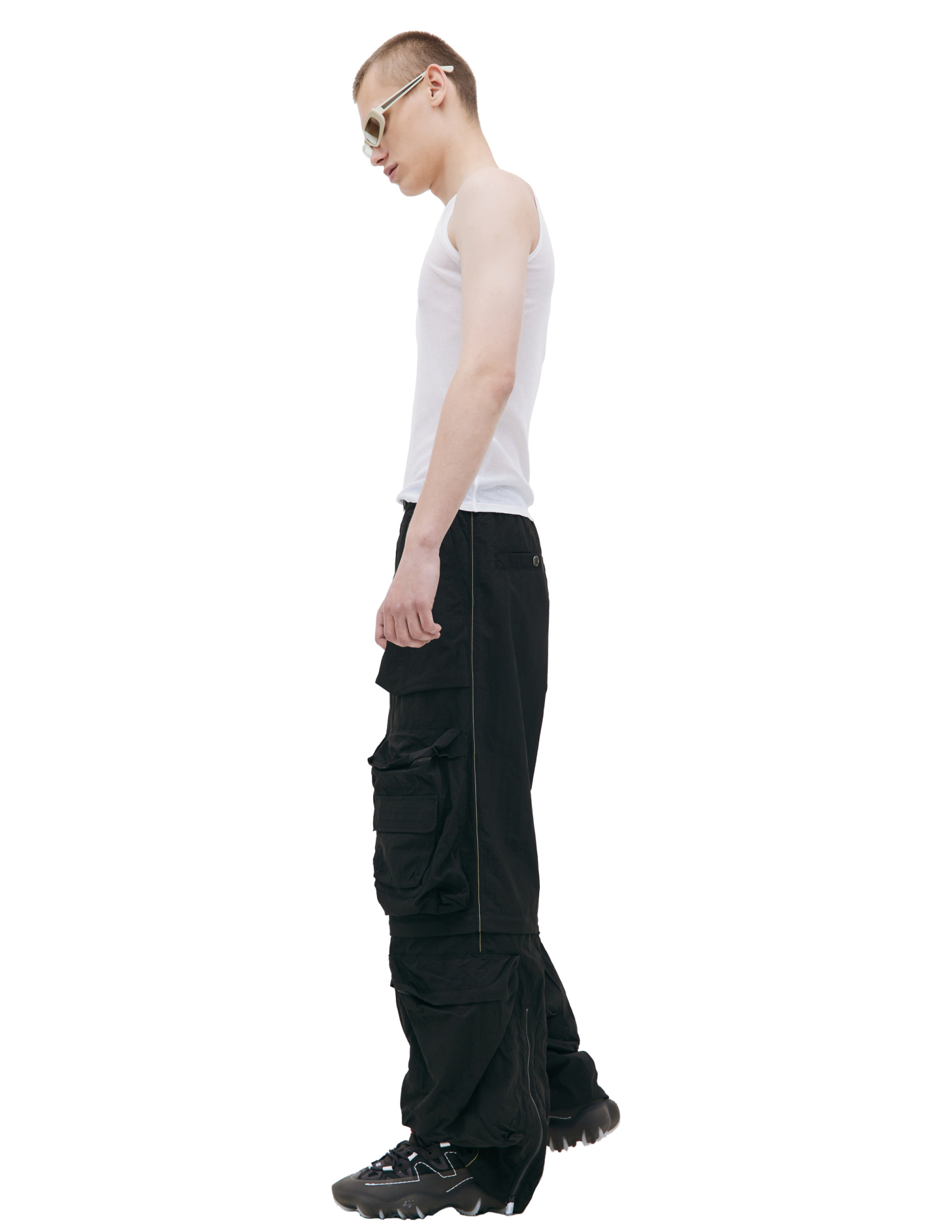 Maison Margiela White ribbed tank top