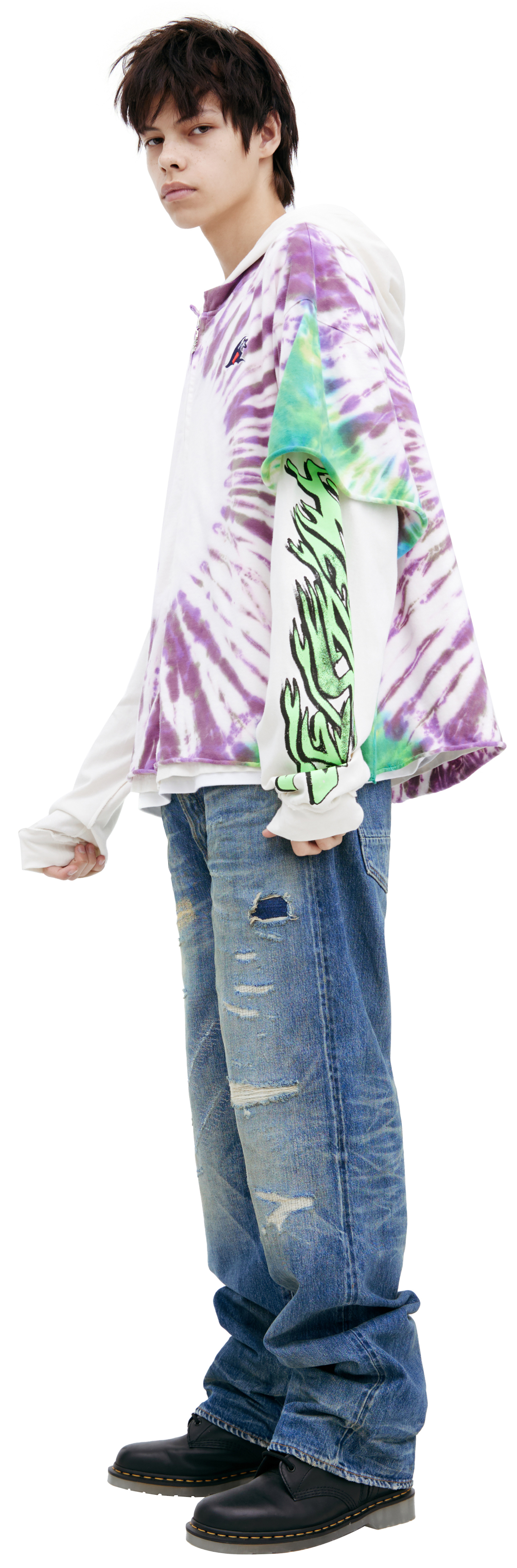 Hellstar White monoprint hoodie