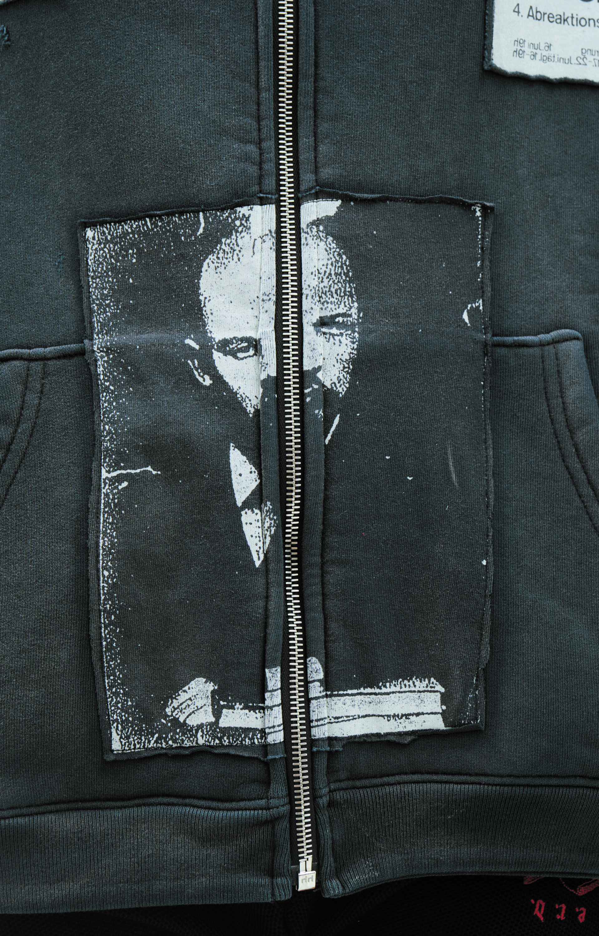 Enfants Riches Déprimés Black zip-up hoodie
