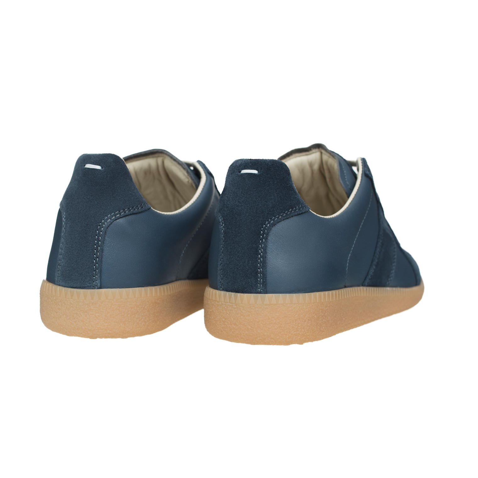 Maison Margiela Navy Leather Tabi Sneakers