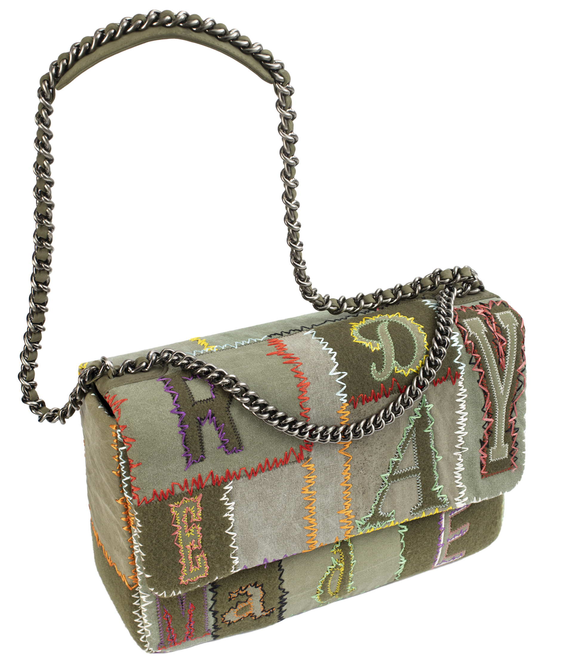 Readymade Patchwork big chain bag