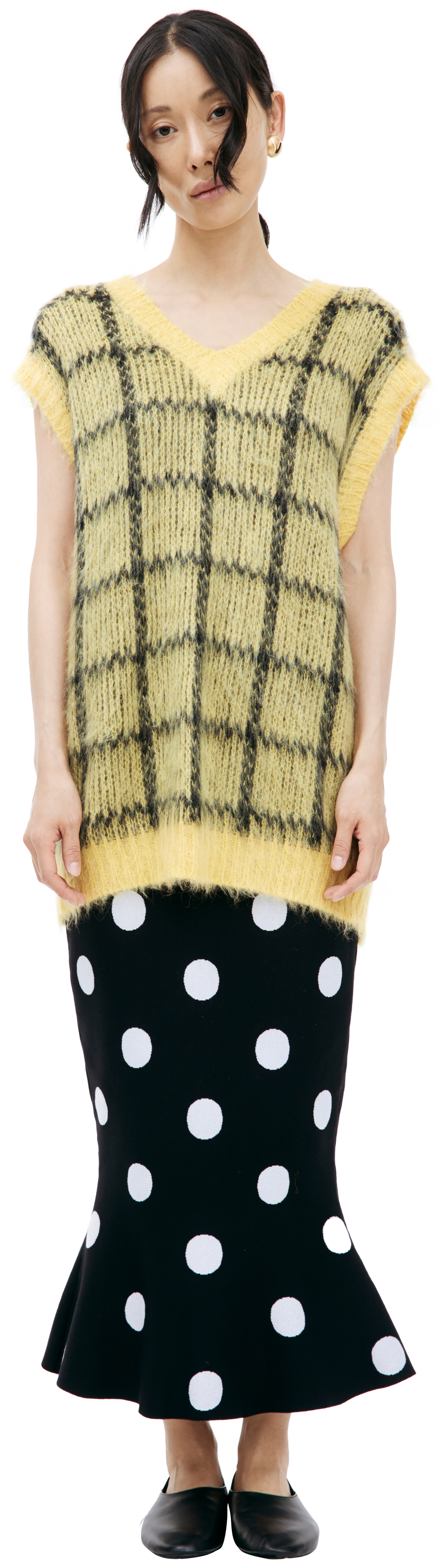 Marni Oversize plaid vest