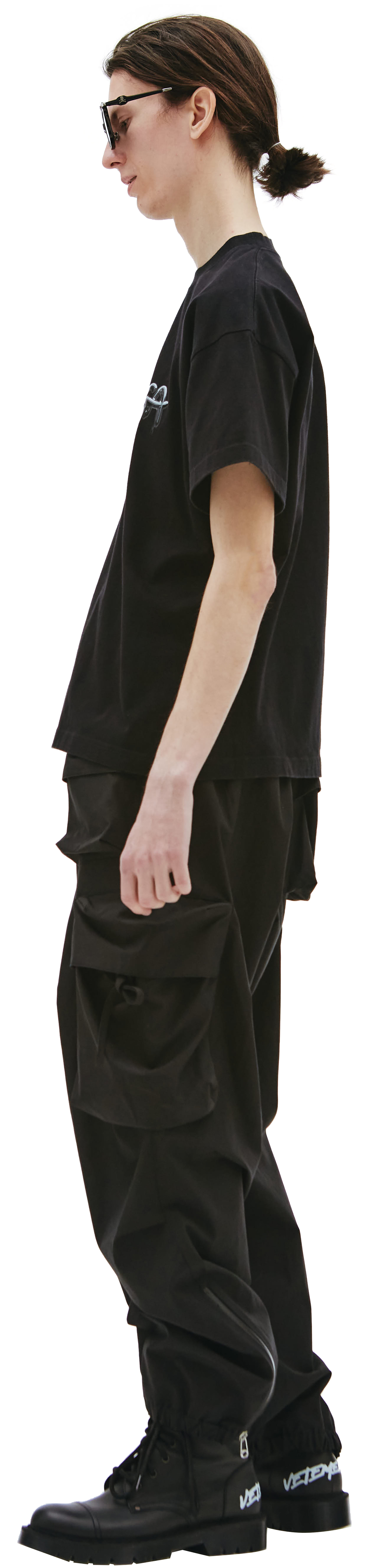 Balenciaga Черная футболка с принтом