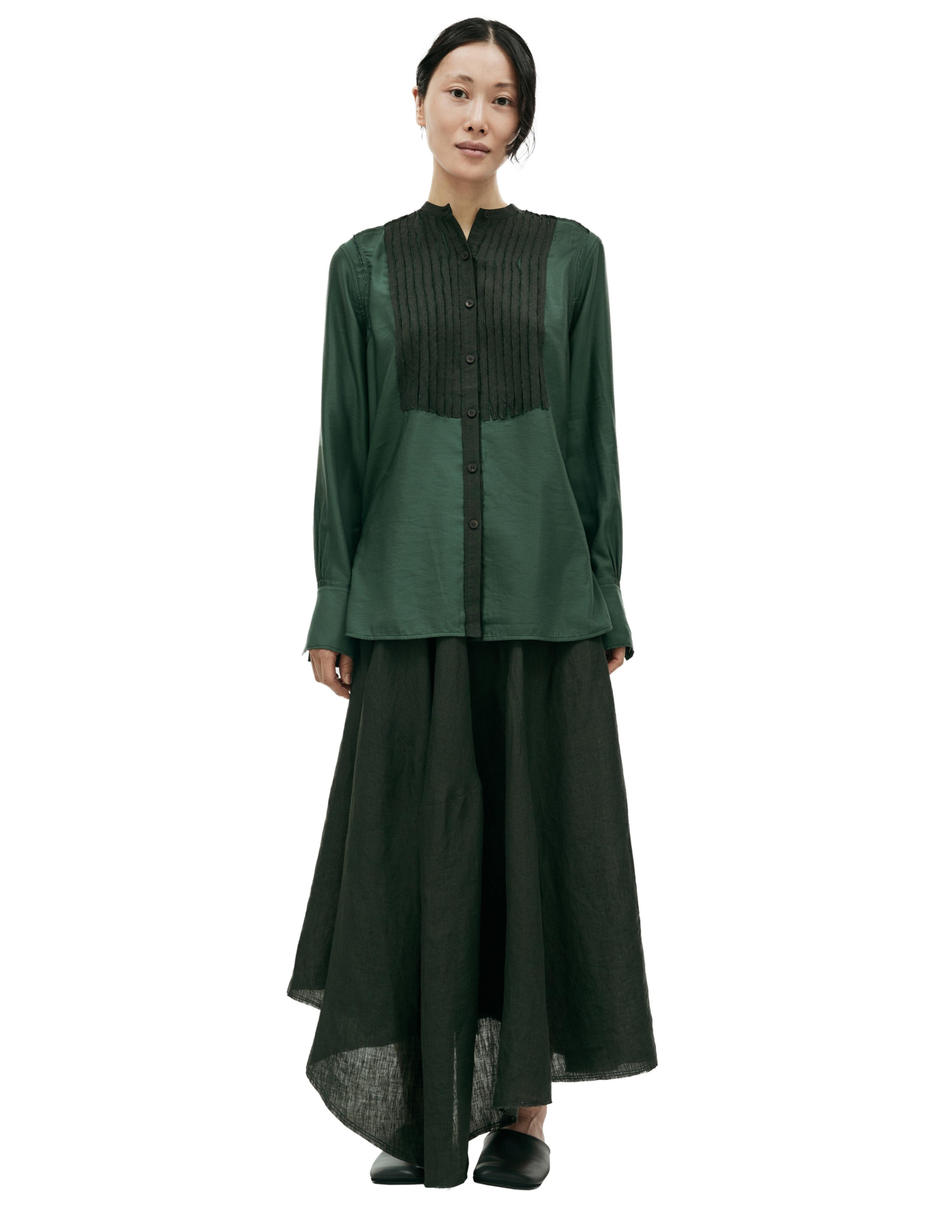 Ziggy Chen Green linen shirt