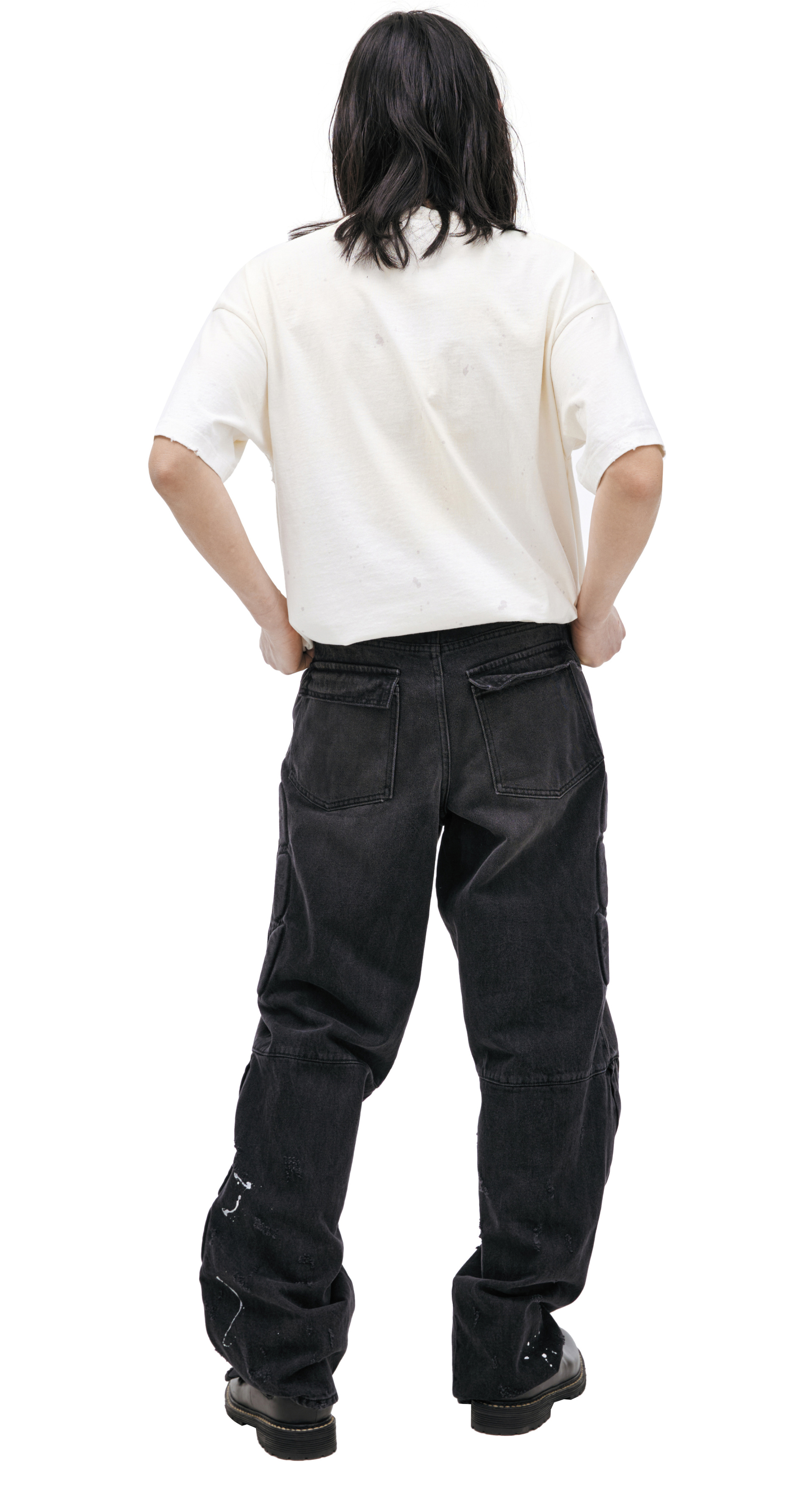 Satoshi Nakamoto Paint effect jeans