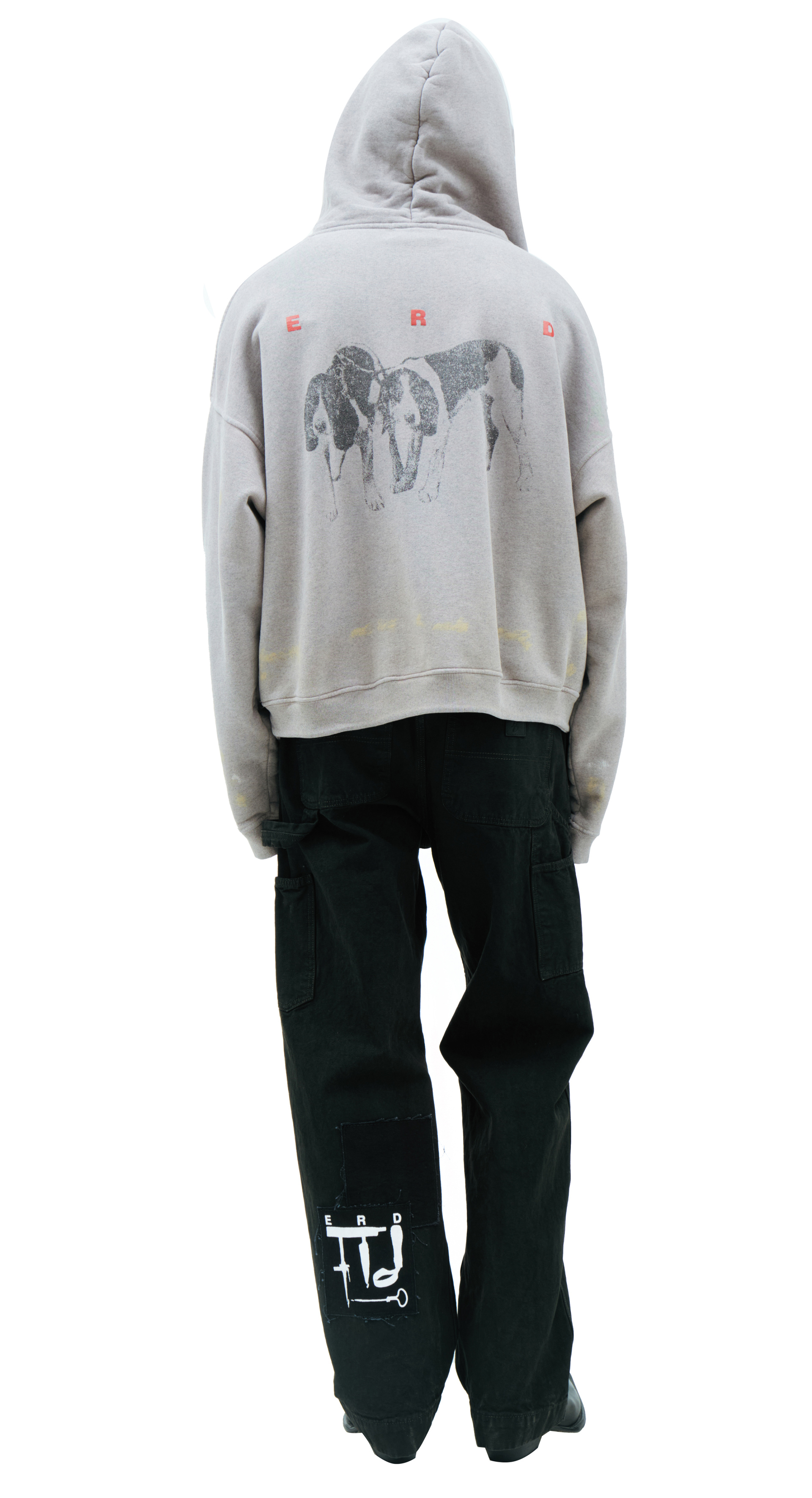 Enfants Riches Déprimés Grey hoodie with a print