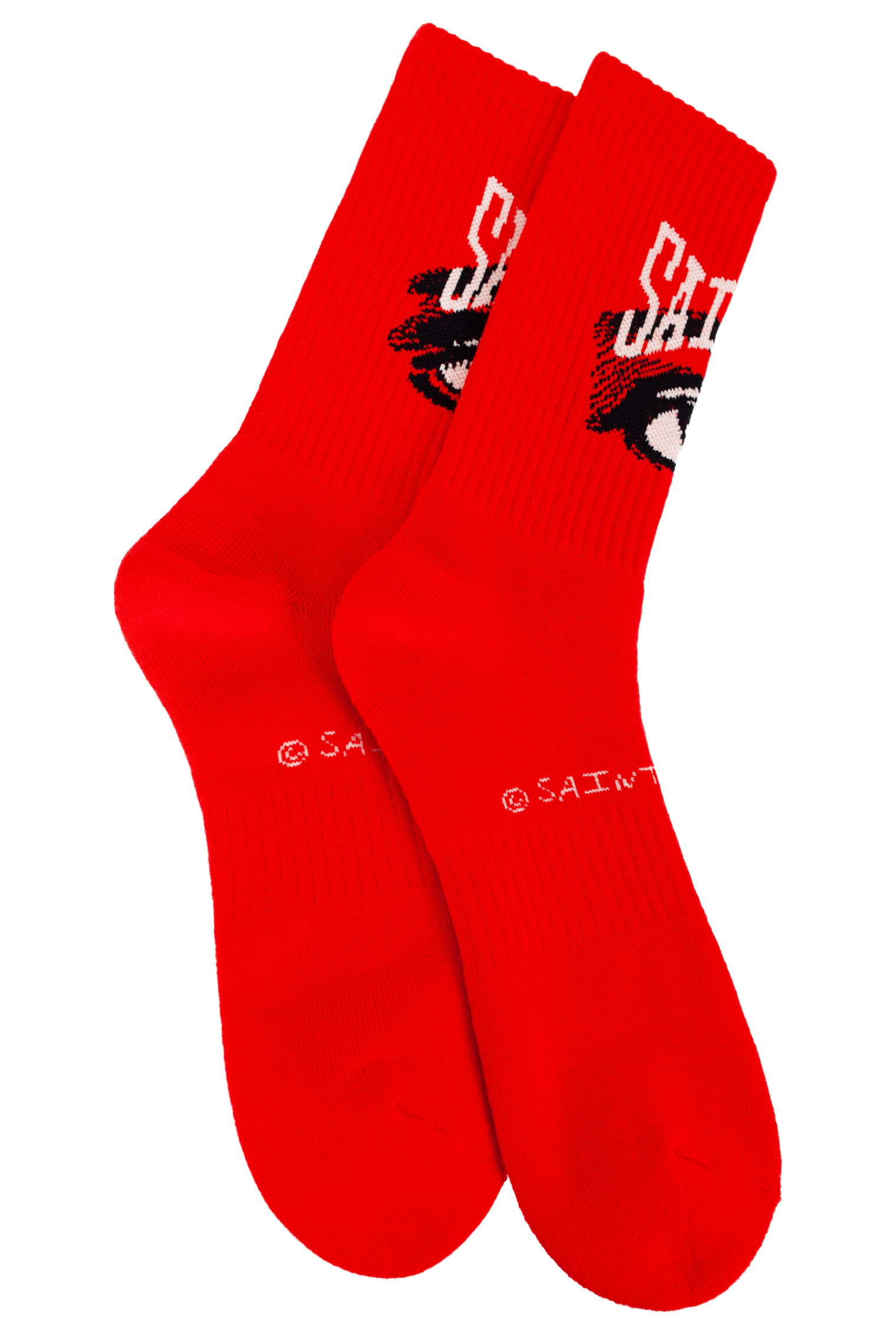 Saint Michael Красные носки с принтом