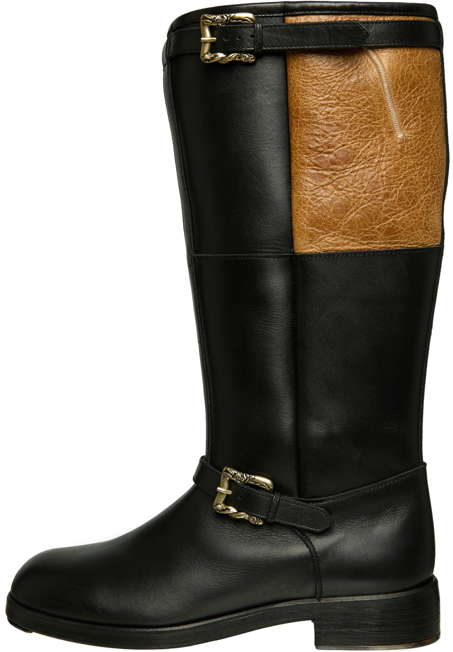 Buy Enfants Riches Déprimés men black leather boots with inserts