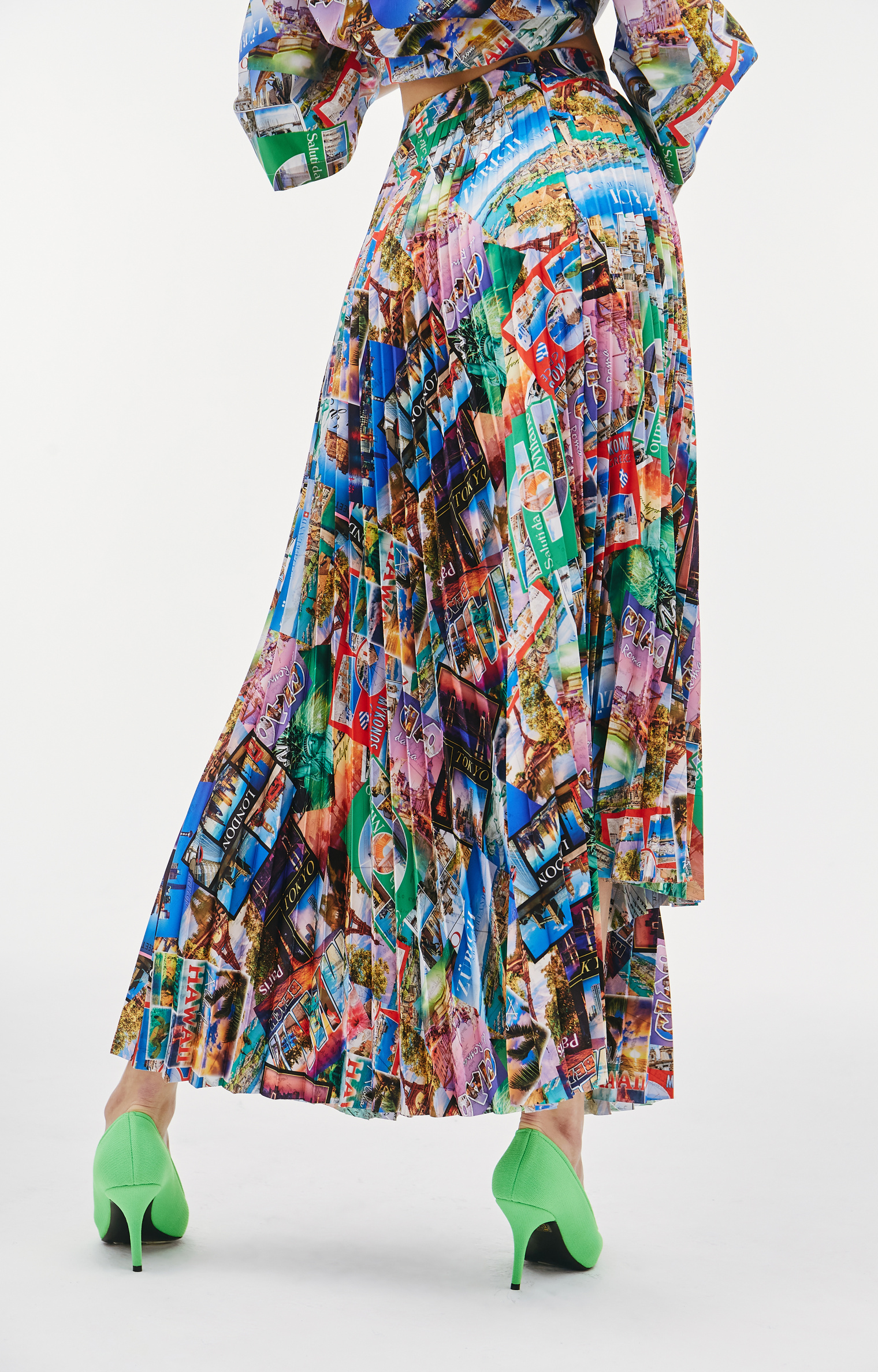 Balenciaga Pleated Skirt Printed Vareuse