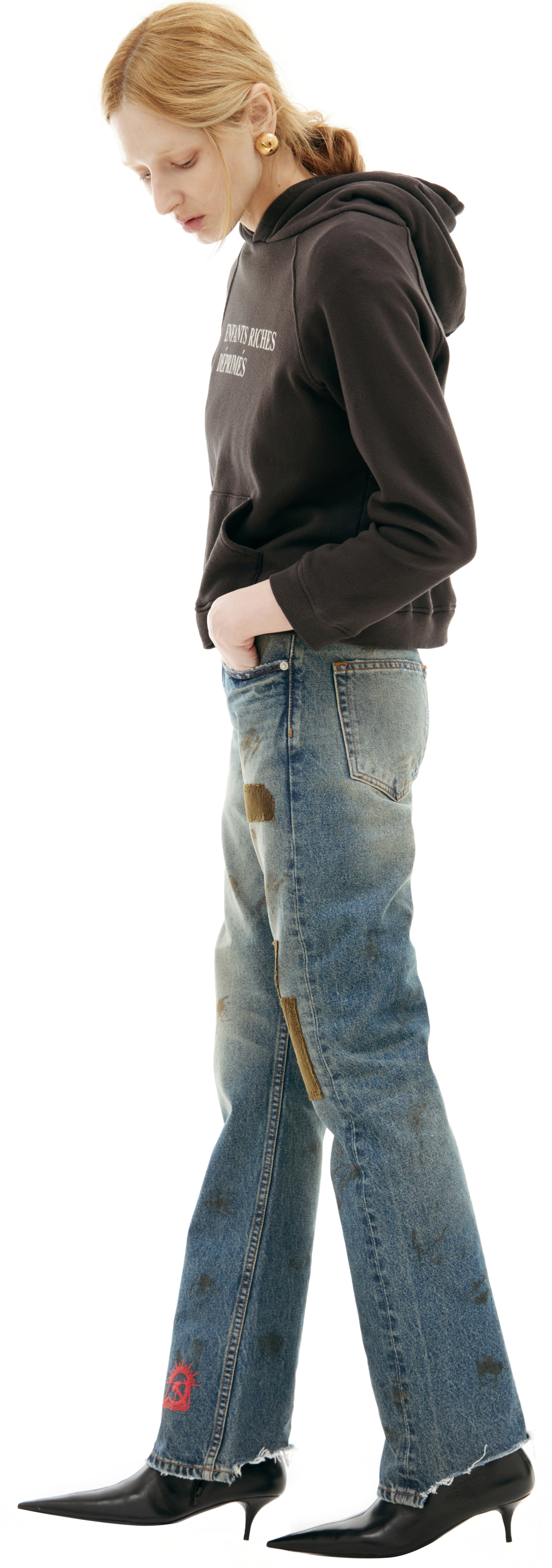 Enfants Riches Déprimés Black logo hoodie