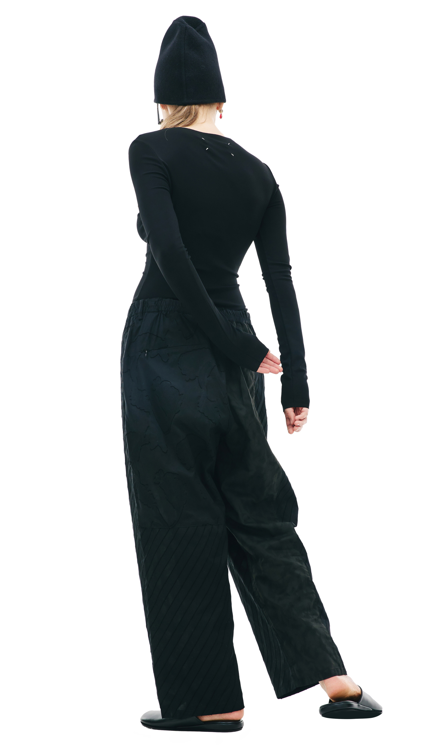 KIMMY Patchwork wide trousers