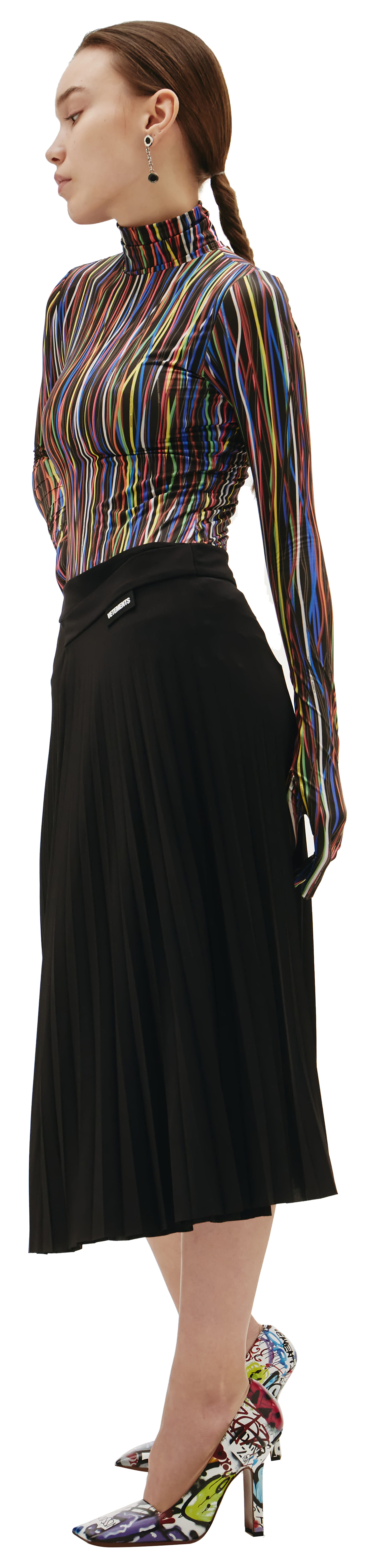 VETEMENTS Black Plated skirt